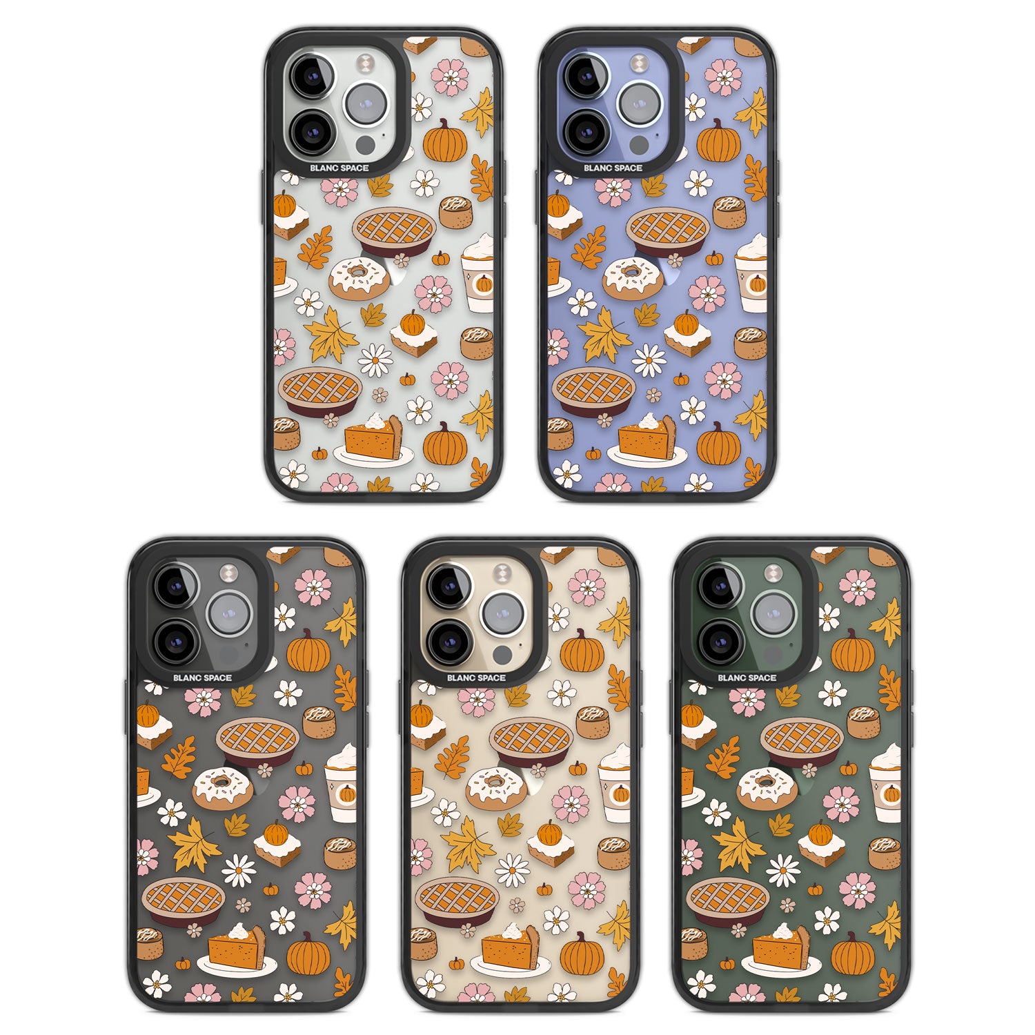 Pumpkin Pie & Autumn Treats Black Impact Phone Case for iPhone 13 Pro, iPhone 14 Pro, iPhone 15 Pro