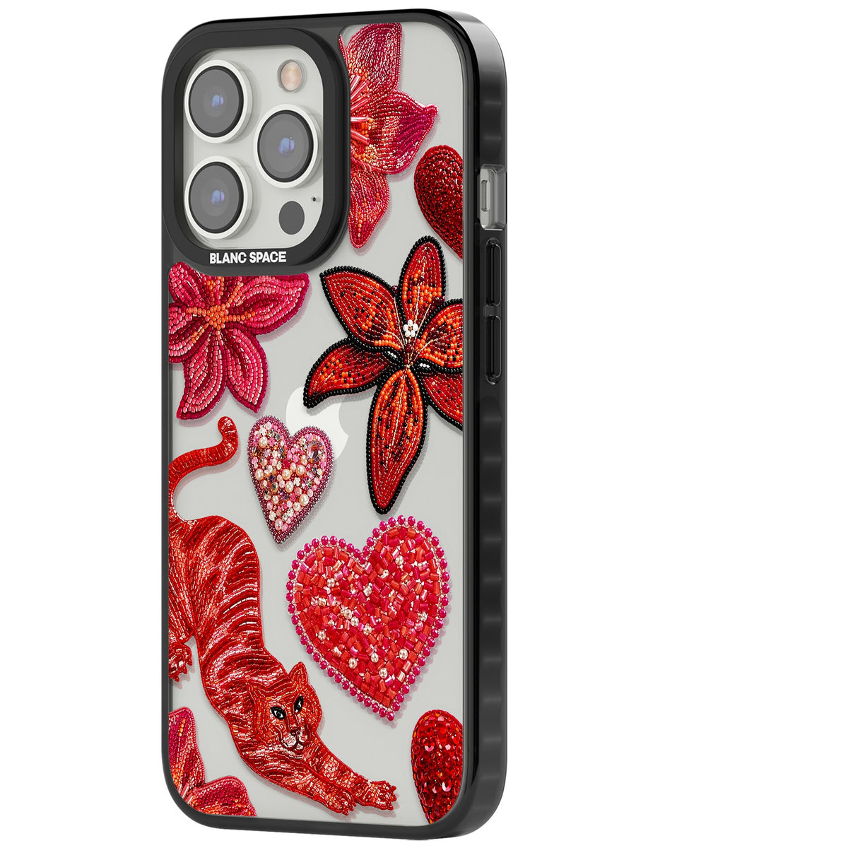 Beaded Boho iPhone 12 Pro Max / iPhone 13 Pro / iPhone 13 Pro Max / iPhone 14 Pro / iPhone 14 Pro Max / iPhone 15 Pro / iPhone 15 Pro Max Impact Black Phone Case side