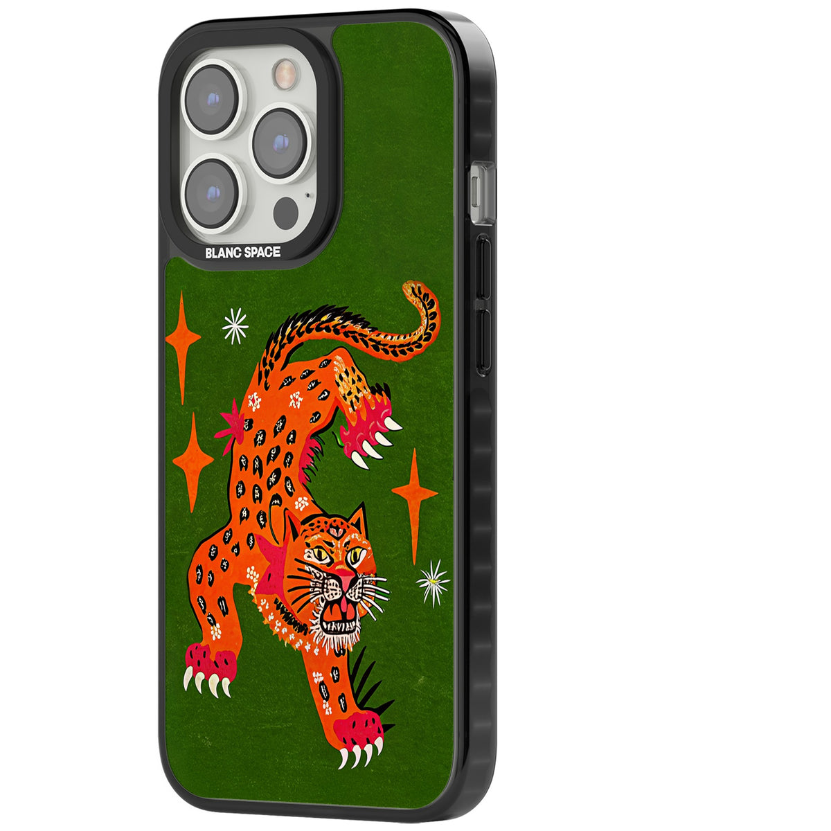 Fierce Jaguar iPhone 12 Pro Max / iPhone 13 Pro / iPhone 13 Pro Max / iPhone 14 Pro / iPhone 14 Pro Max / iPhone 15 Pro / iPhone 15 Pro Max Impact Black Phone Case side