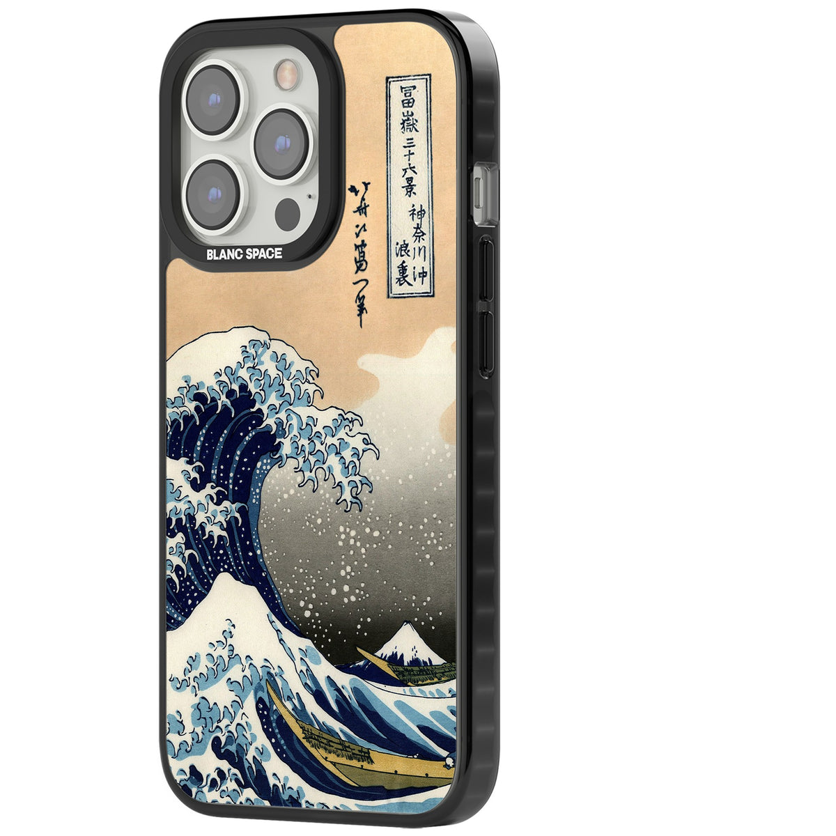 Great Wave iPhone 12 Pro Max / iPhone 13 Pro / iPhone 13 Pro Max / iPhone 14 Pro / iPhone 14 Pro Max / iPhone 15 Pro / iPhone 15 Pro Max Impact Black Phone Case side