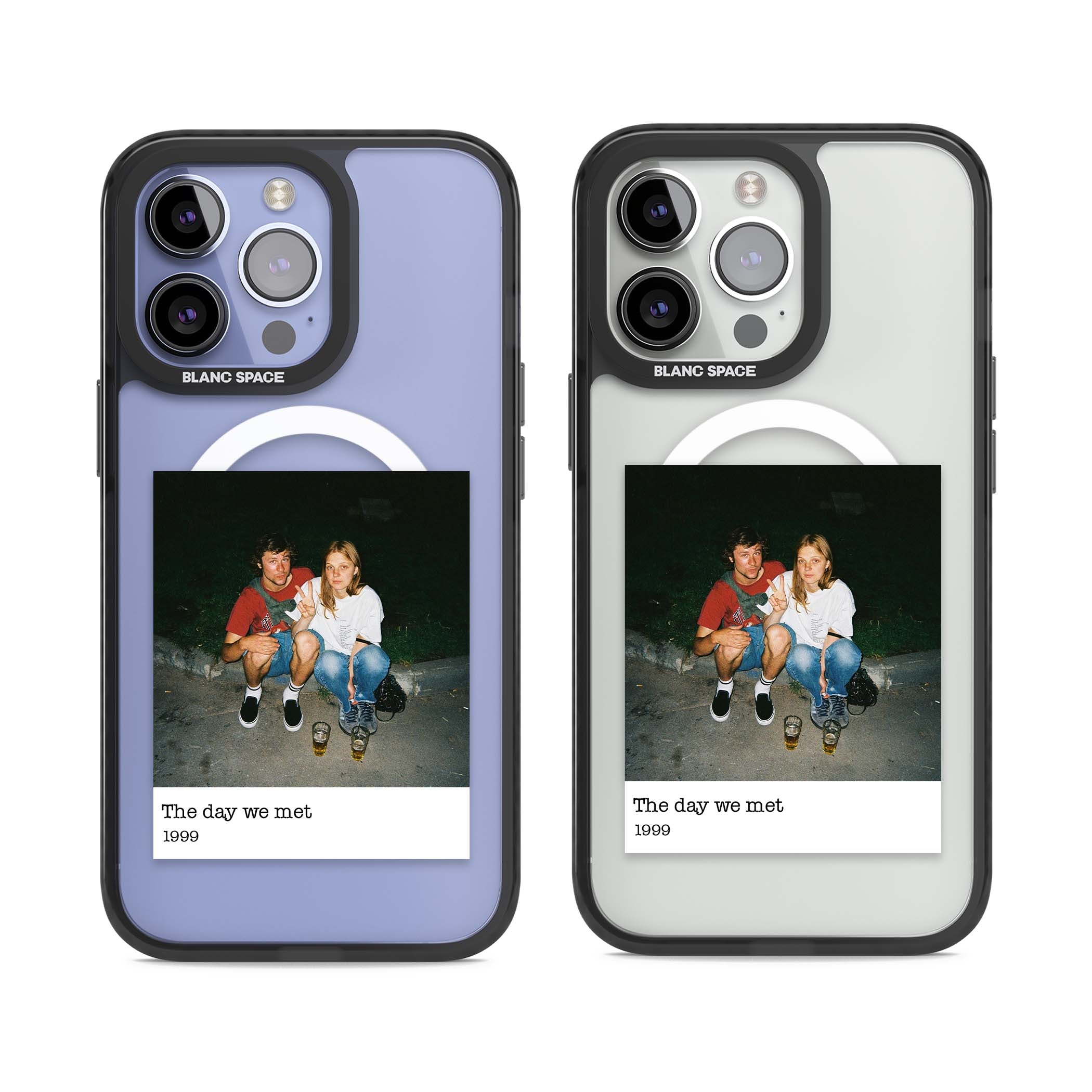 Photo Memory minimal iPhone case | Black Impact Magsafe case for iPhone 13 Pro, iPhone 14 Pro, iPhone 15 Pro