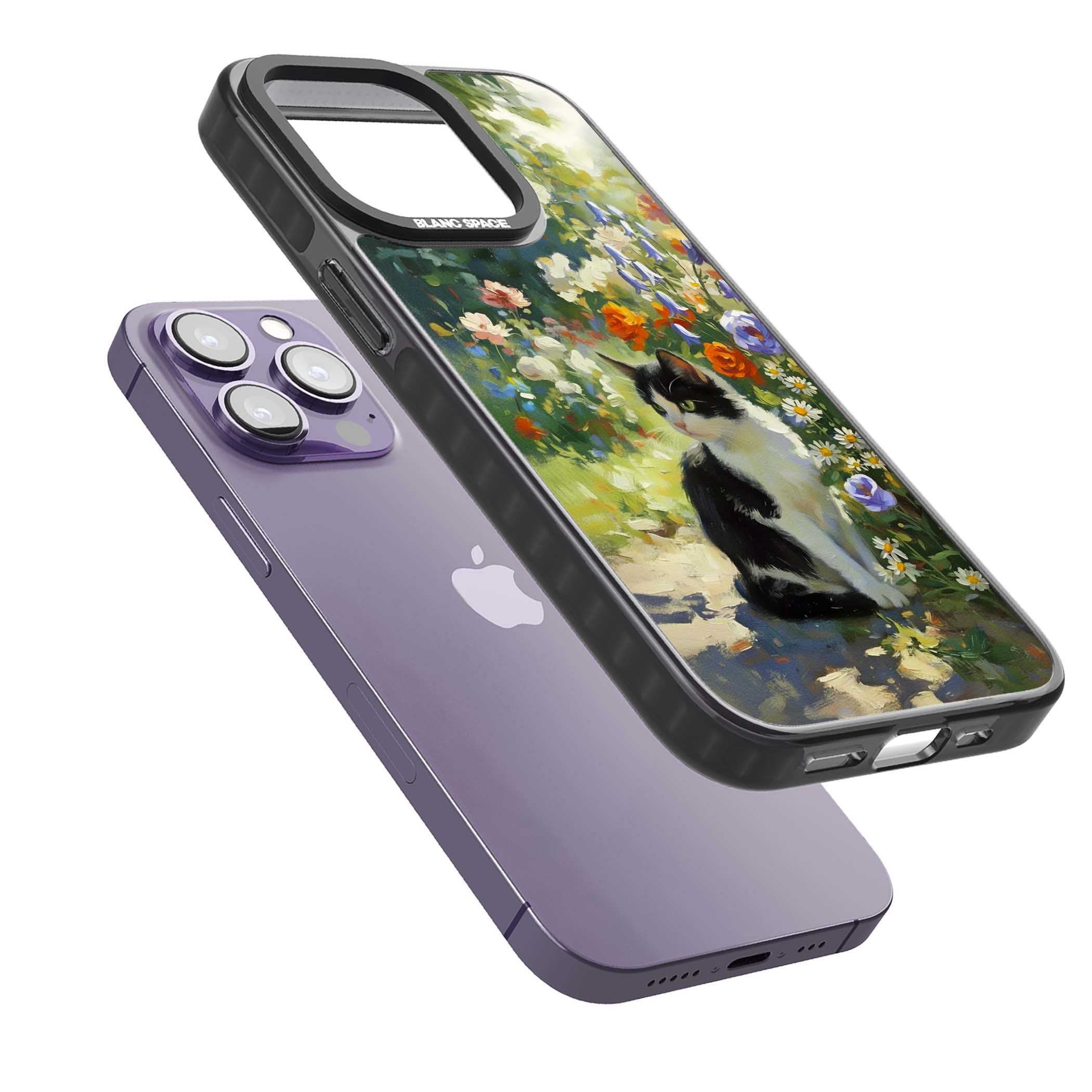 Cat In The Meadow for her iPhone case | Black Impact Magsafe case for iPhone 13 Pro, iPhone 14 Pro, iPhone 15 Pro