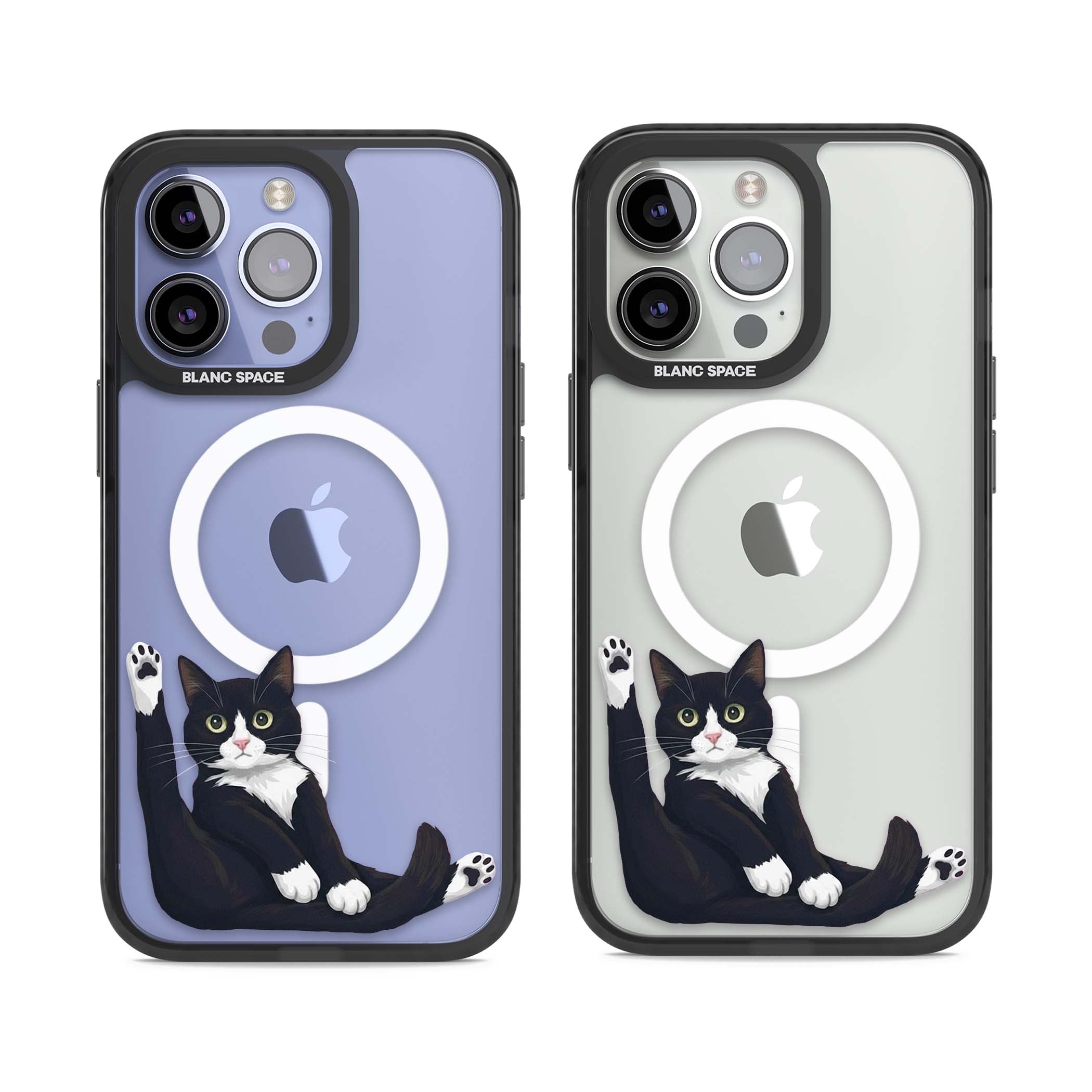 Mid-Groom Cat animals iPhone case | Black Impact Magsafe case for iPhone 13 Pro, iPhone 14 Pro, iPhone 15 Pro