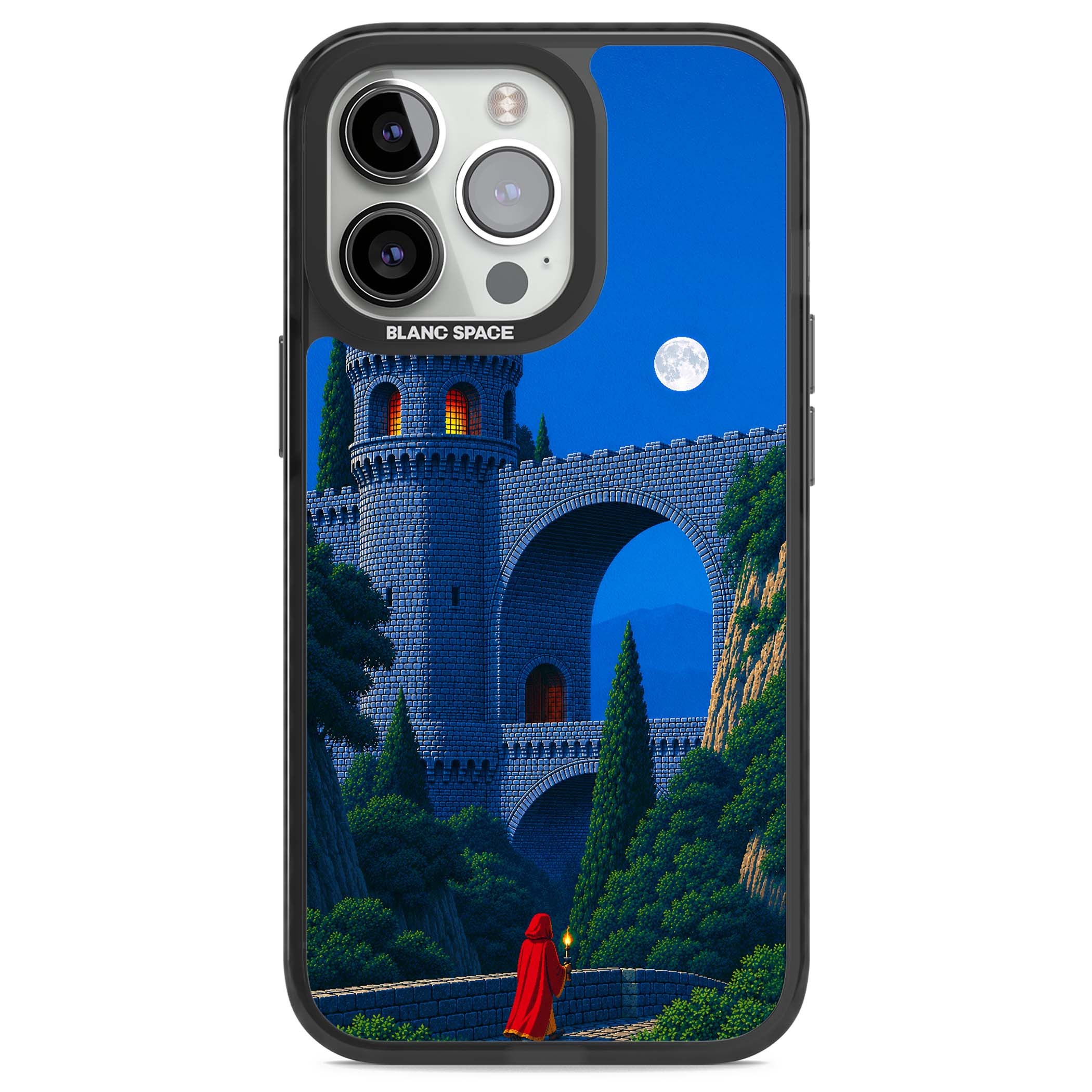 Castle Walls art iPhone case | Black Impact Magsafe case for iPhone 13 Pro, iPhone 14 Pro, iPhone 15 Pro