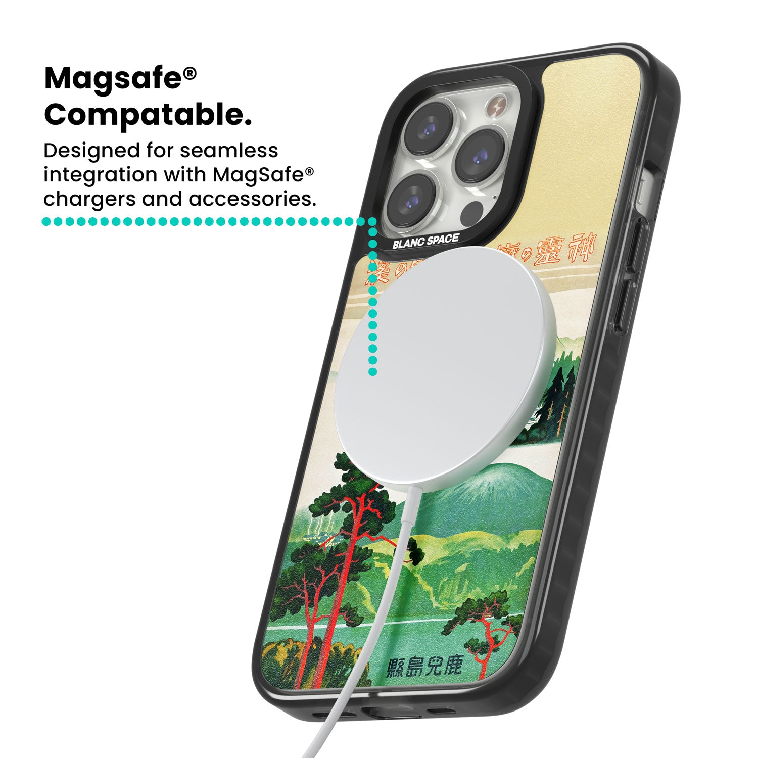 Japan Travel Poster (1930s) Magsafe Black Impact Phone Case for iPhone 13 Pro, iPhone 14 Pro, iPhone 15 Pro