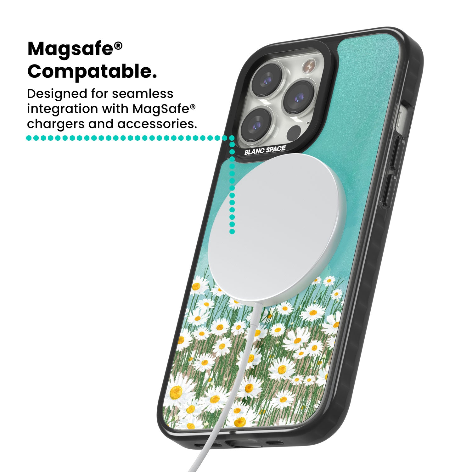 Go away Magsafe Black Impact Phone Case for iPhone 13 Pro, iPhone 14 Pro, iPhone 15 Pro