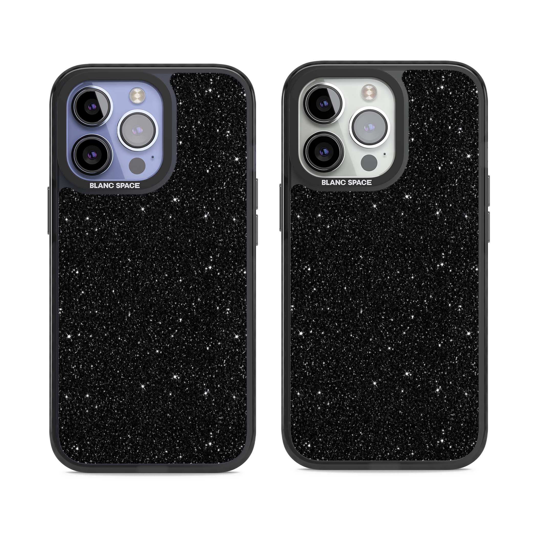 Black Glitter black glitter iPhone case featuring an all-over sparkly shimmer pattern on a jet black base | Black Impact Magsafe case for iPhone 13 Pro, iPhone 14 Pro, iPhone 15 Pro