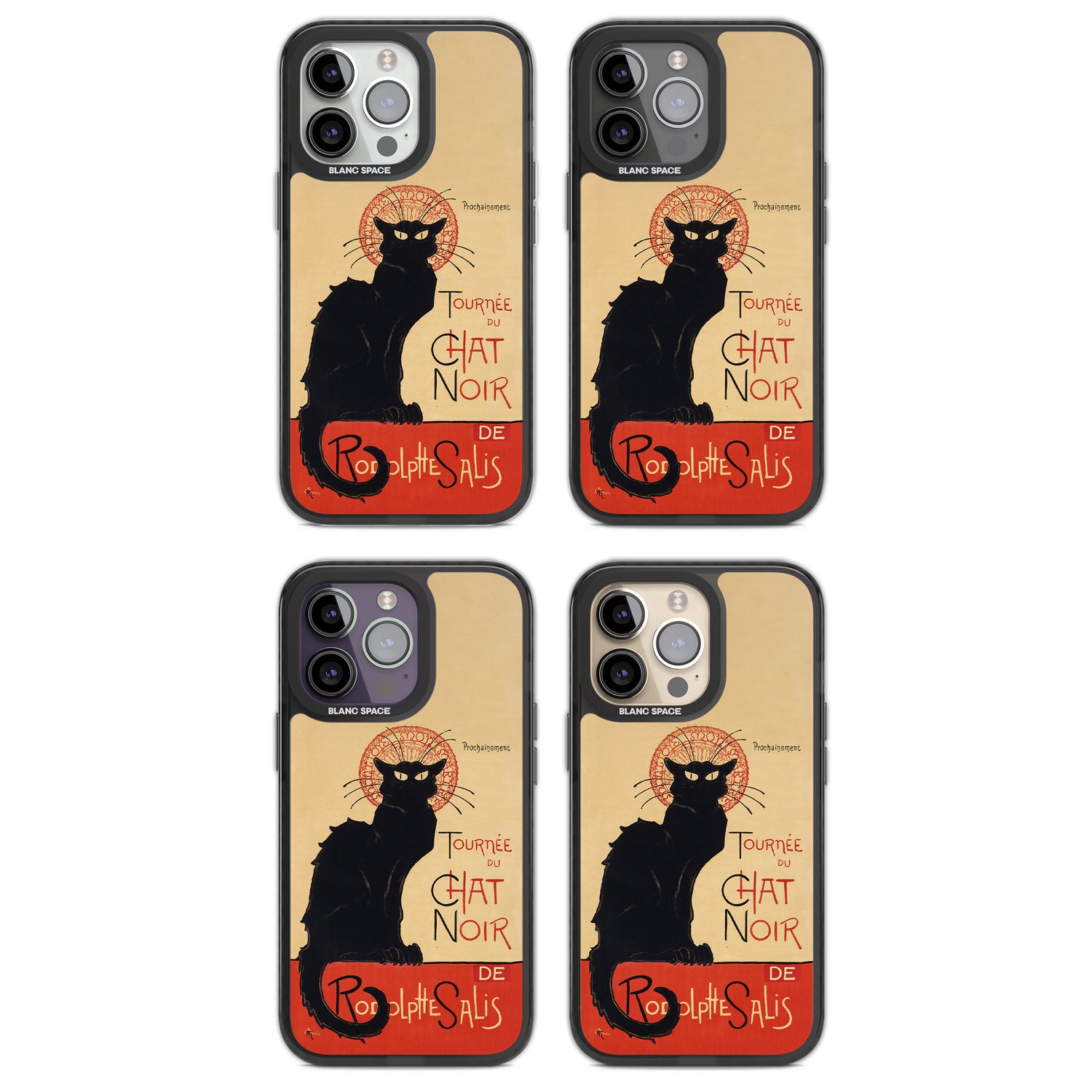 Tournee du Chat Noir Poster Magsafe Black Impact Phone Case for iPhone 13 Pro, iPhone 14 Pro, iPhone 15 Pro