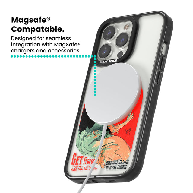 Pippermint Poster Magsafe Black Impact Phone Case for iPhone 13 Pro, iPhone 14 Pro, iPhone 15 Pro