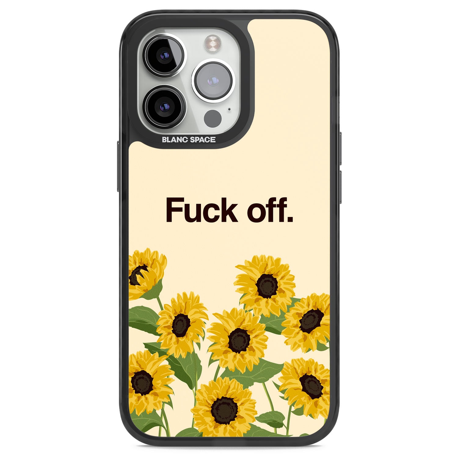 Fuck off Black Impact Phone Case for iPhone 13 Pro, iPhone 14 Pro, iPhone 15 Pro
