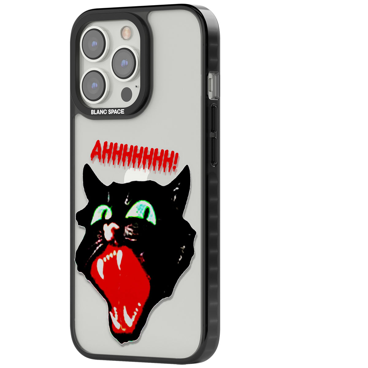 AHH! Cat iPhone 12 Pro Max / iPhone 13 Pro / iPhone 13 Pro Max / iPhone 14 Pro / iPhone 14 Pro Max / iPhone 15 Pro / iPhone 15 Pro Max Impact Black Phone Case side