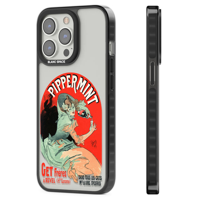 Pippermint Poster Black Impact Phone Case for iPhone 13 Pro, iPhone 14 Pro, iPhone 15 Pro