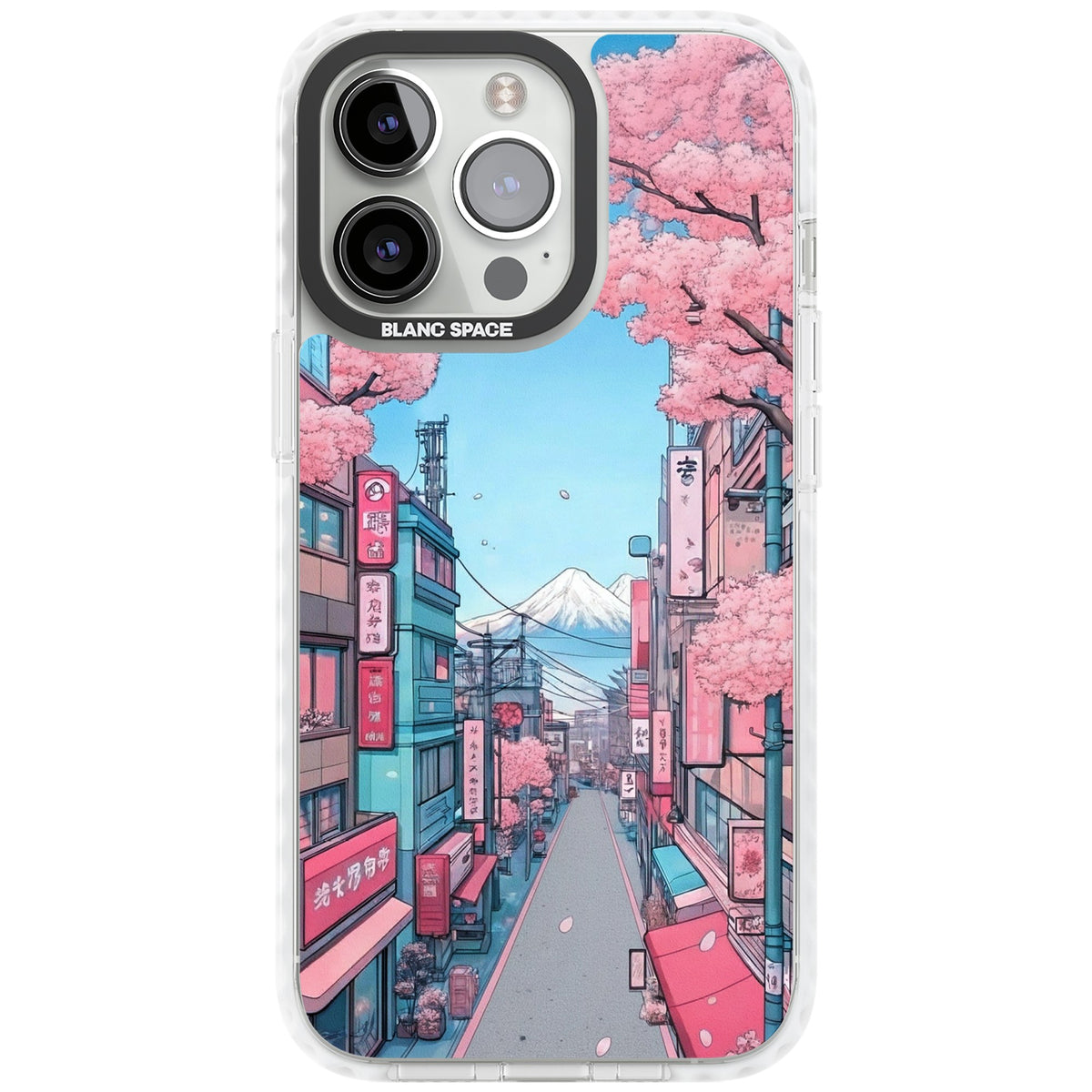 Sakura Lane iPhone 13 Pro / iPhone 13 Pro Max / iPhone 14 Pro / iPhone 14 Pro Max / iPhone 15 Pro / iPhone 15 Pro Max Impact Pro Clear Phone Case front
