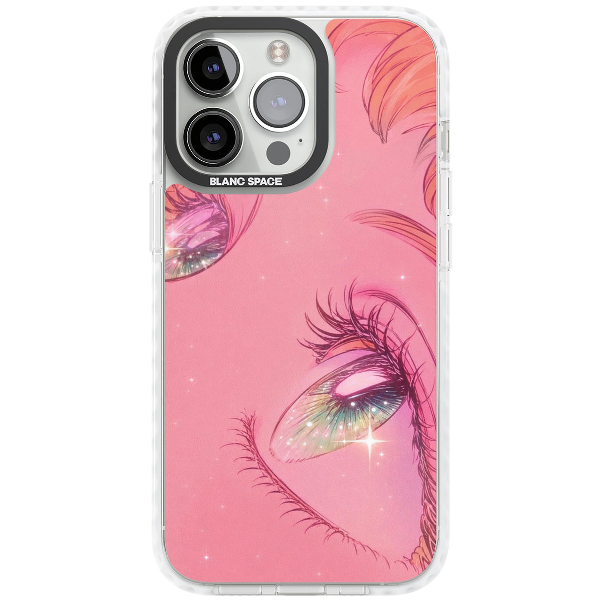 Pink Ethereal Gaze iPhone 13 Pro / iPhone 13 Pro Max / iPhone 14 Pro / iPhone 14 Pro Max / iPhone 15 Pro / iPhone 15 Pro Max Impact Pro Clear Phone Case front