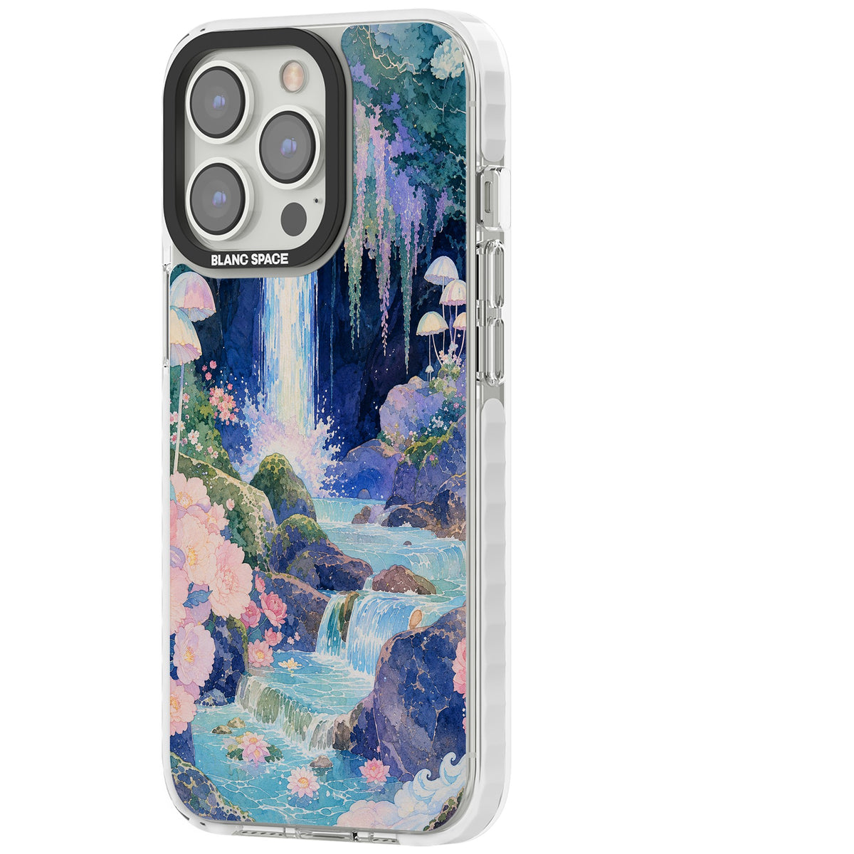 Mystic Waterfall iPhone 13 Pro / iPhone 13 Pro Max / iPhone 14 Pro / iPhone 14 Pro Max / iPhone 15 Pro / iPhone 15 Pro Max Impact Pro Clear Phone Case side