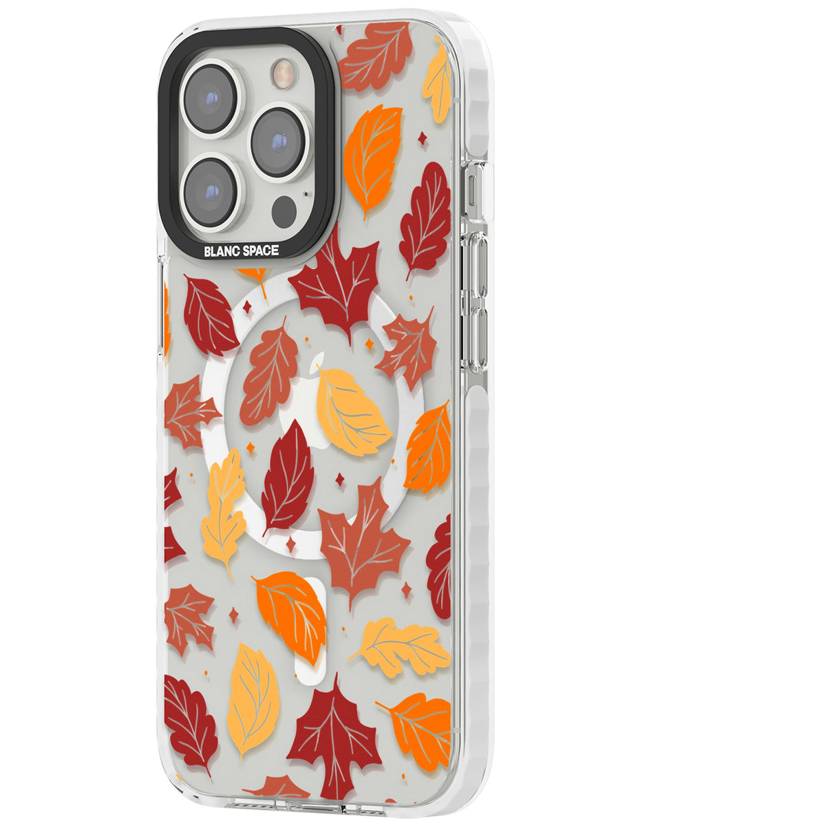 Autumn Leaves iPhone 13 Pro / iPhone 13 Pro Max / iPhone 14 Pro / iPhone 14 Pro Max / iPhone 15 Pro / iPhone 15 Pro Max Impact Pro Clear Phone Case side
