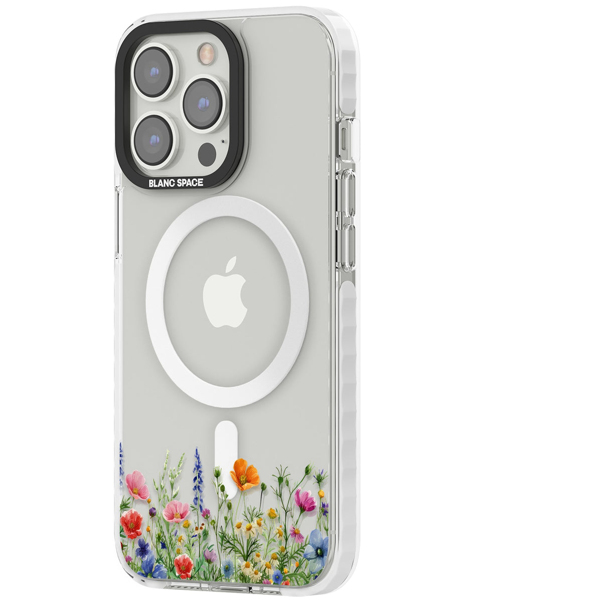 Minimal Wildflowers iPhone 13 Pro / iPhone 13 Pro Max / iPhone 14 Pro / iPhone 14 Pro Max / iPhone 15 Pro / iPhone 15 Pro Max Impact Pro Clear Phone Case side