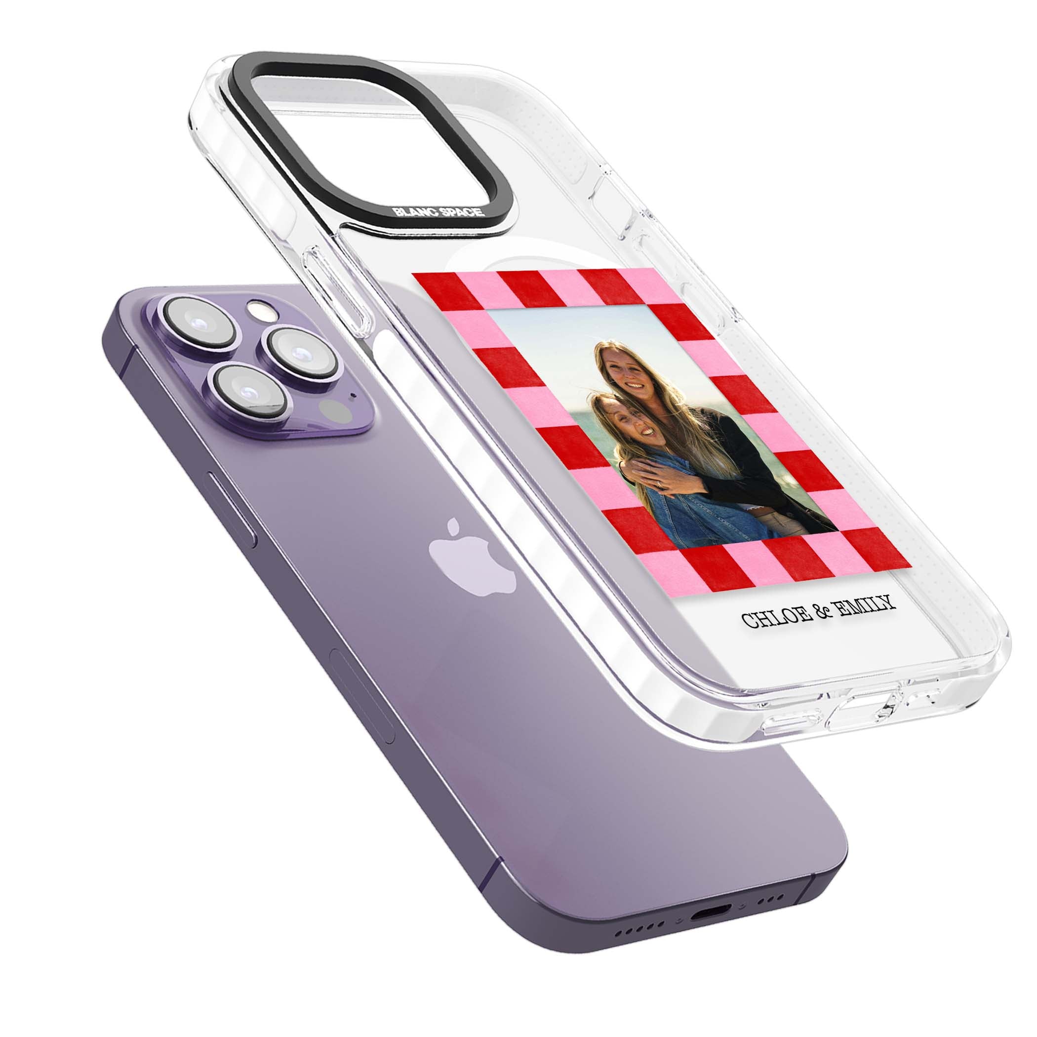 Bubblegum Check Photo for her iPhone case | Impact Magsafe case for iPhone 13 Pro, iPhone 14 Pro, iPhone 15 Pro