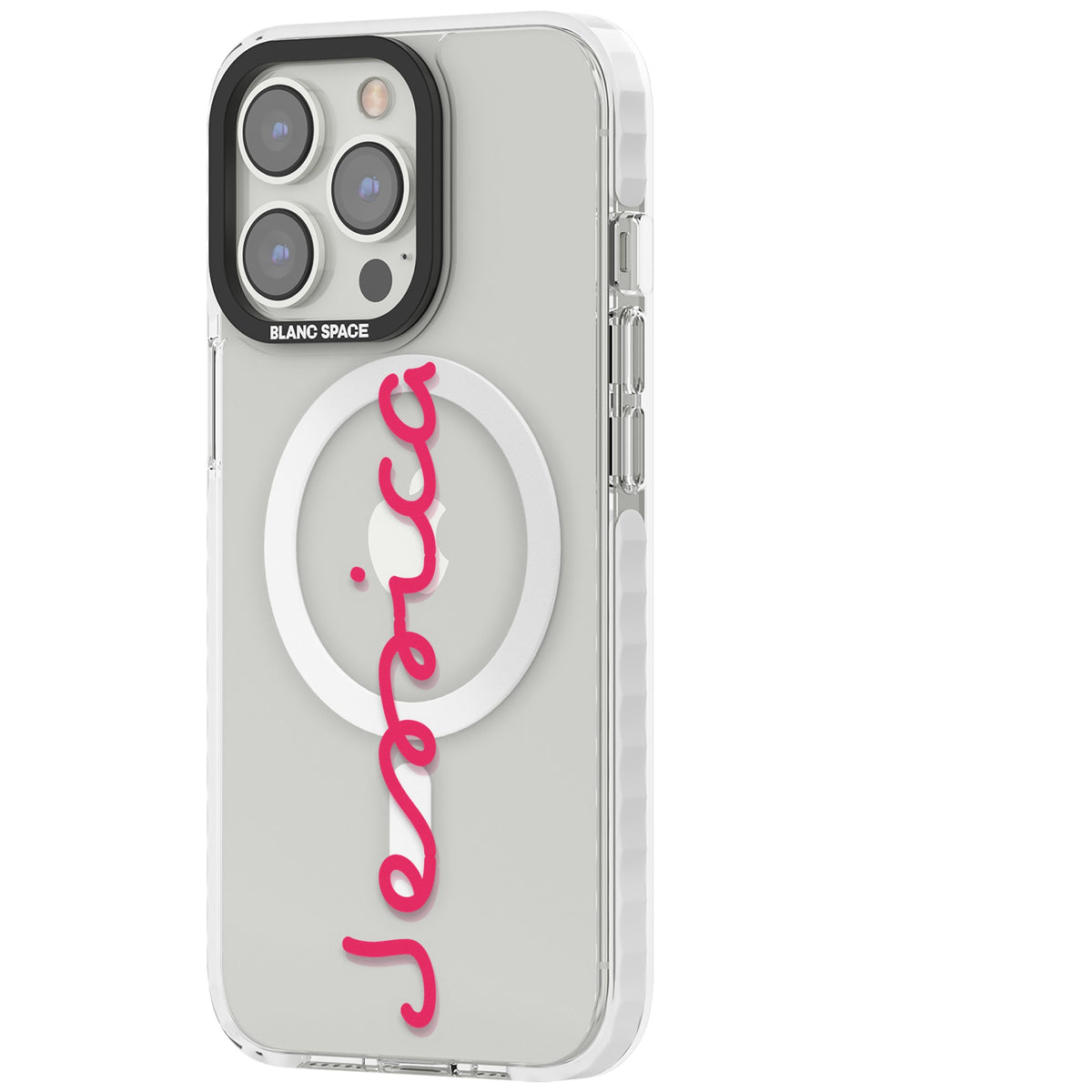 Personalised Summer Name iPhone 13 Pro / iPhone 13 Pro Max / iPhone 14 Pro / iPhone 14 Pro Max / iPhone 15 Pro / iPhone 15 Pro Max Impact Pro Clear Phone Case side