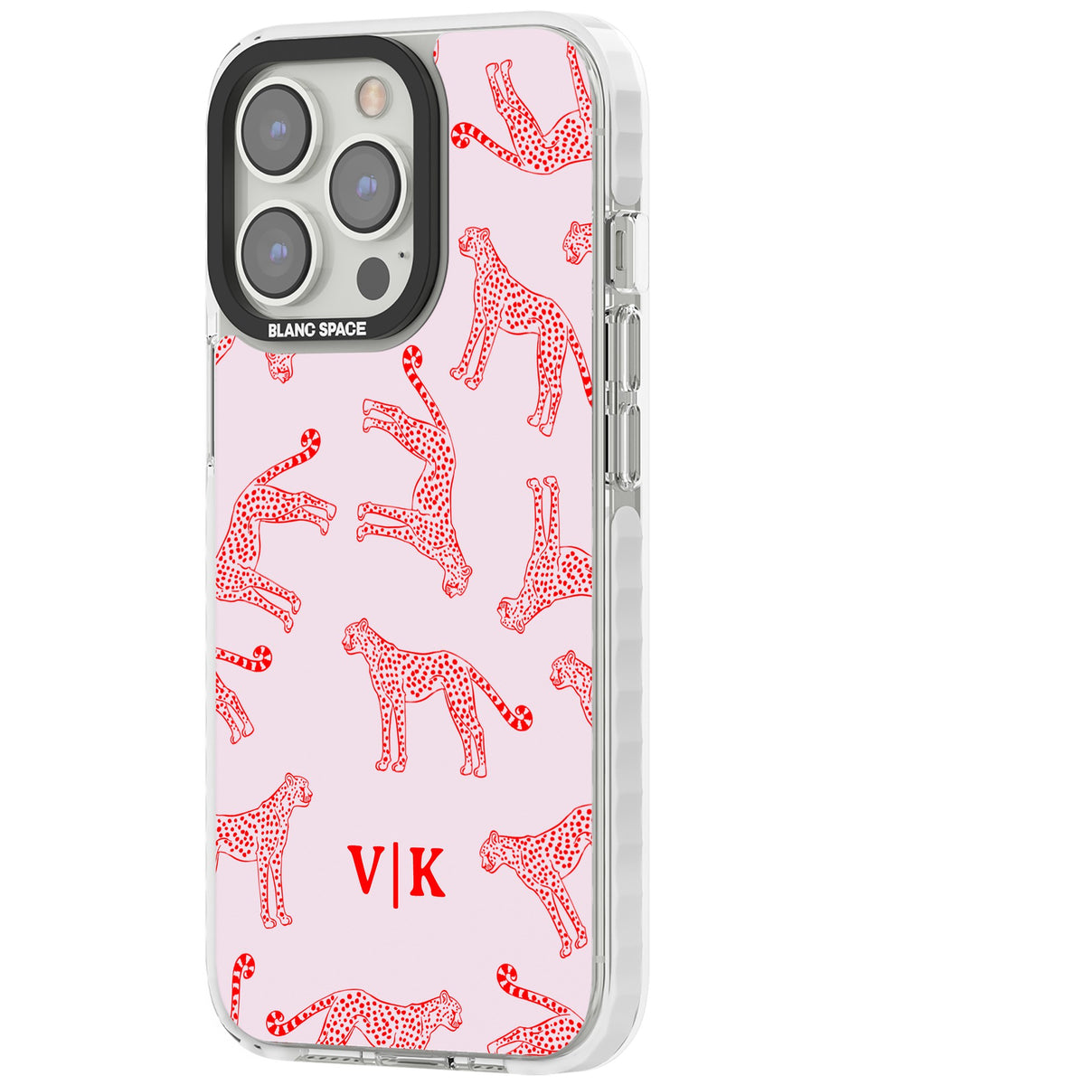 Scarlet Cheetahs iPhone 13 Pro / iPhone 13 Pro Max / iPhone 14 Pro / iPhone 14 Pro Max / iPhone 15 Pro / iPhone 15 Pro Max Impact Pro Clear Phone Case side