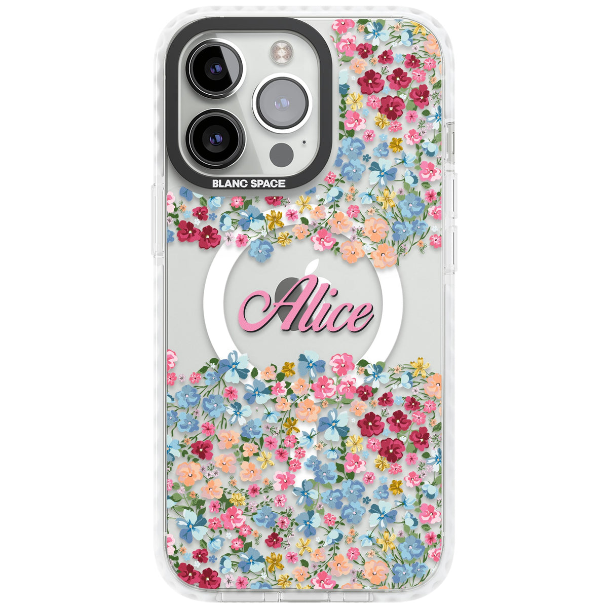 Personalised Venetian Meadow iPhone 13 Pro / iPhone 13 Pro Max / iPhone 14 Pro / iPhone 14 Pro Max / iPhone 15 Pro / iPhone 15 Pro Max Impact Pro Clear Phone Case front