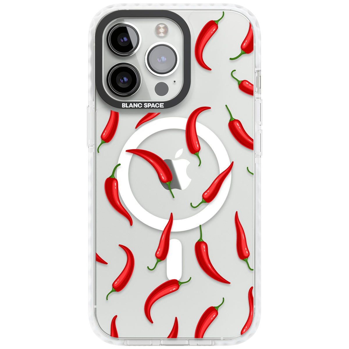Chilli Heat iPhone 13 Pro / iPhone 13 Pro Max / iPhone 14 Pro / iPhone 14 Pro Max / iPhone 15 Pro / iPhone 15 Pro Max Impact Pro Clear Phone Case front