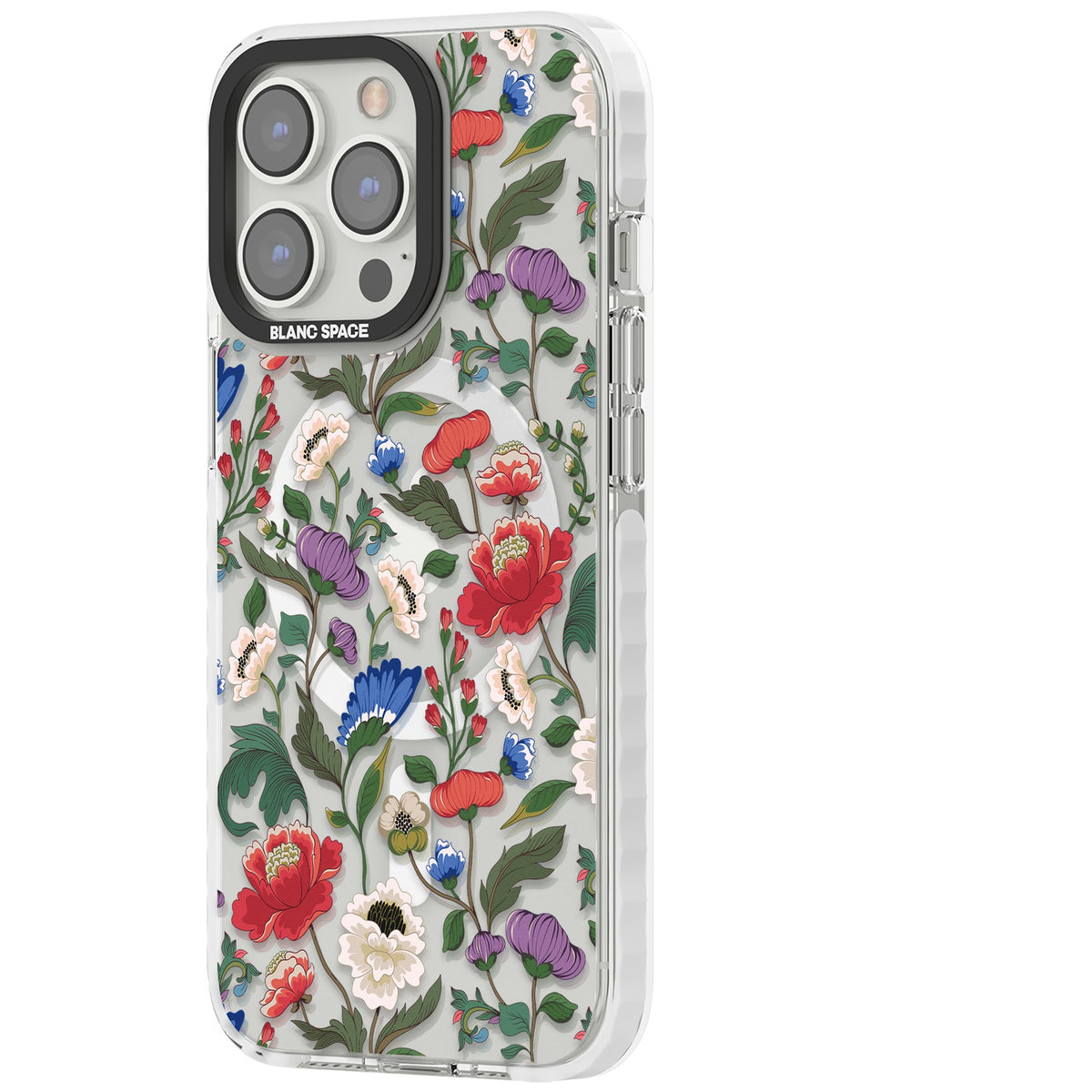 Chinoiserie Bloom iPhone 13 Pro / iPhone 13 Pro Max / iPhone 14 Pro / iPhone 14 Pro Max / iPhone 15 Pro / iPhone 15 Pro Max Impact Pro Clear Phone Case side