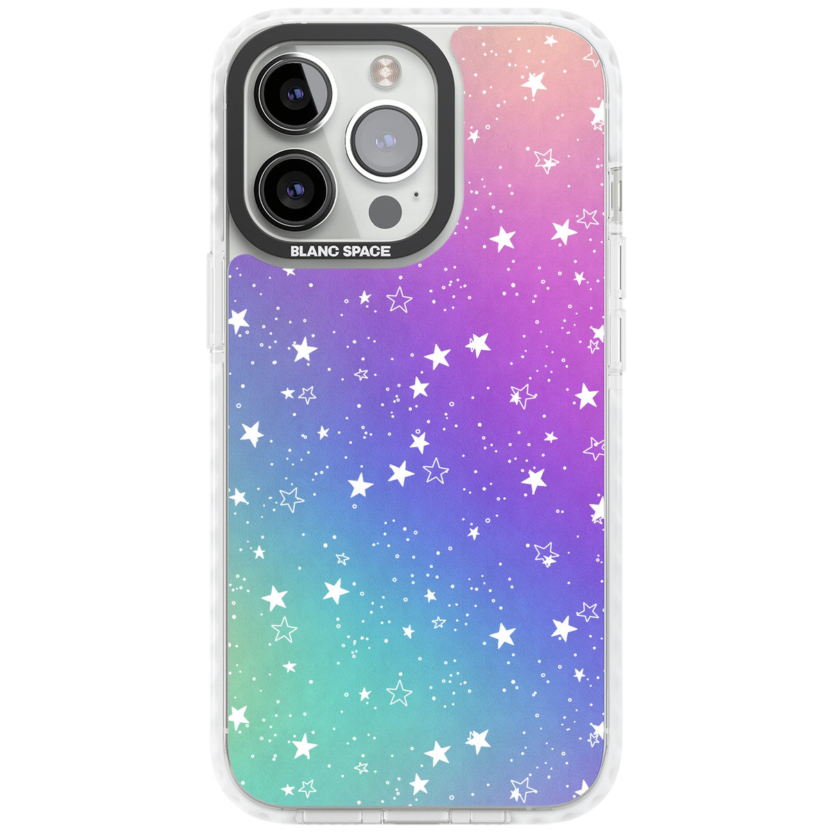 Pastel Starry Sky iPhone 13 Pro / iPhone 13 Pro Max / iPhone 14 Pro / iPhone 14 Pro Max / iPhone 15 Pro / iPhone 15 Pro Max Impact Pro Clear Phone Case front