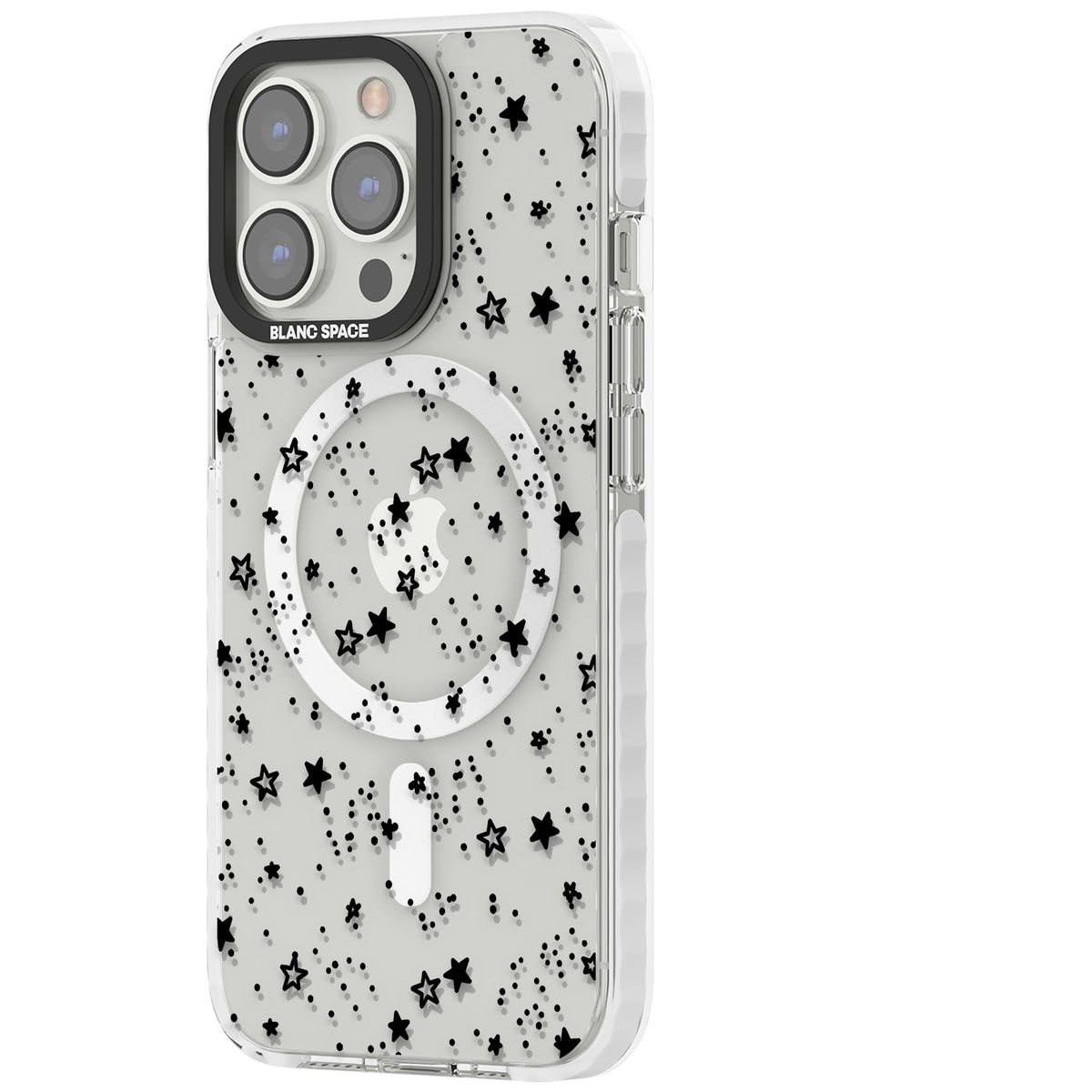Midnight Stars iPhone 13 Pro / iPhone 13 Pro Max / iPhone 14 Pro / iPhone 14 Pro Max / iPhone 15 Pro / iPhone 15 Pro Max Impact Pro Clear Phone Case side