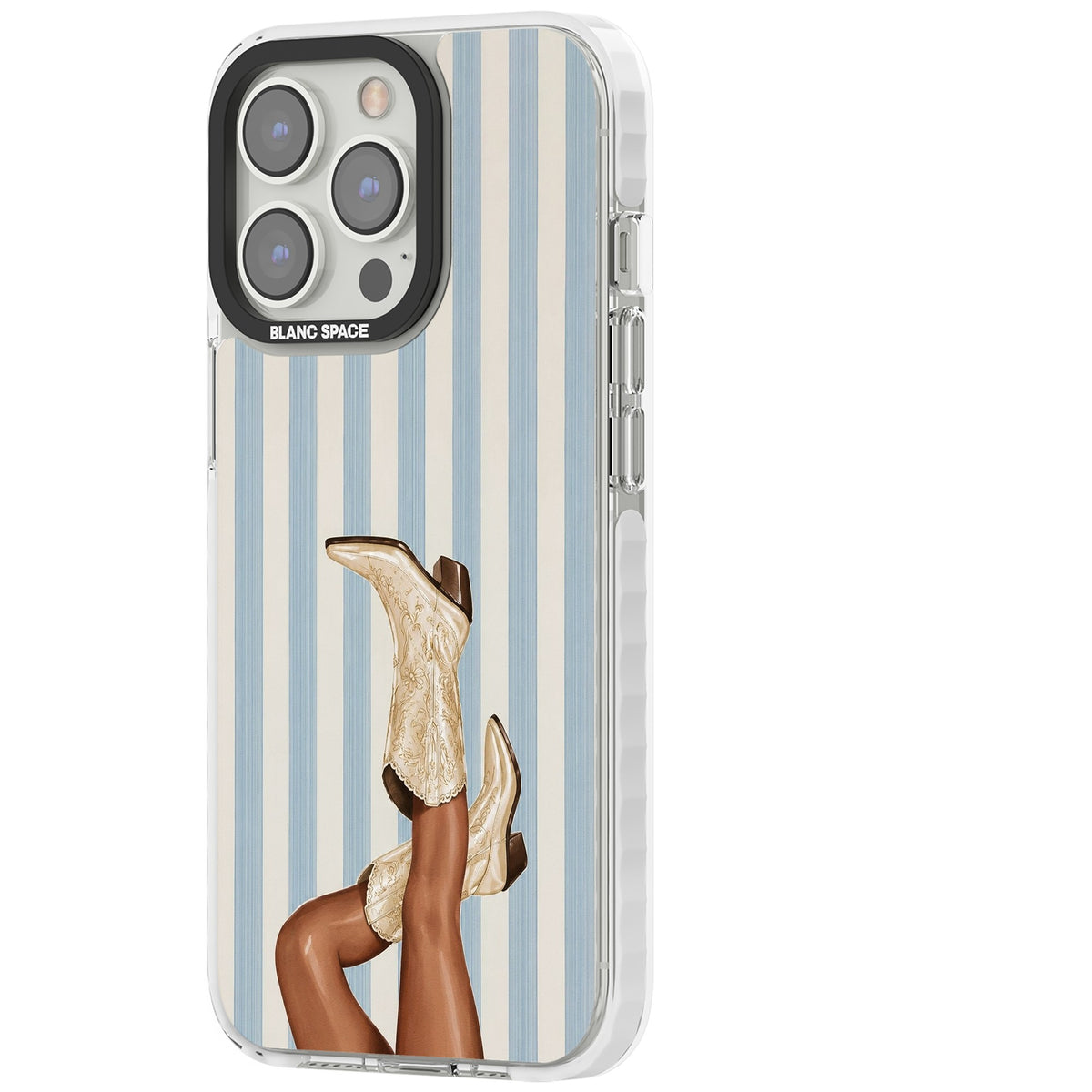 Cowgirl Boots iPhone 13 Pro / iPhone 13 Pro Max / iPhone 14 Pro / iPhone 14 Pro Max / iPhone 15 Pro / iPhone 15 Pro Max Impact Pro Clear Phone Case side
