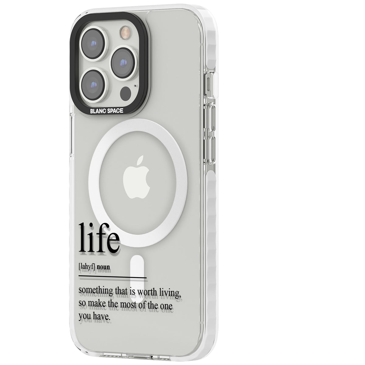 Life iPhone 13 Pro / iPhone 13 Pro Max / iPhone 14 Pro / iPhone 14 Pro Max / iPhone 15 Pro / iPhone 15 Pro Max Impact Pro Clear Phone Case side