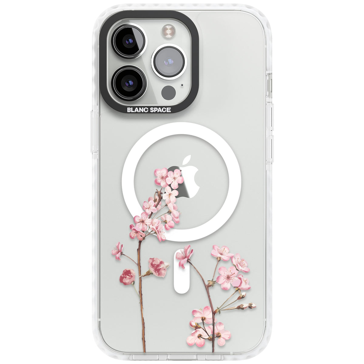 Blossom Flower iPhone 13 Pro / iPhone 13 Pro Max / iPhone 14 Pro / iPhone 14 Pro Max / iPhone 15 Pro / iPhone 15 Pro Max Impact Pro Clear Phone Case front