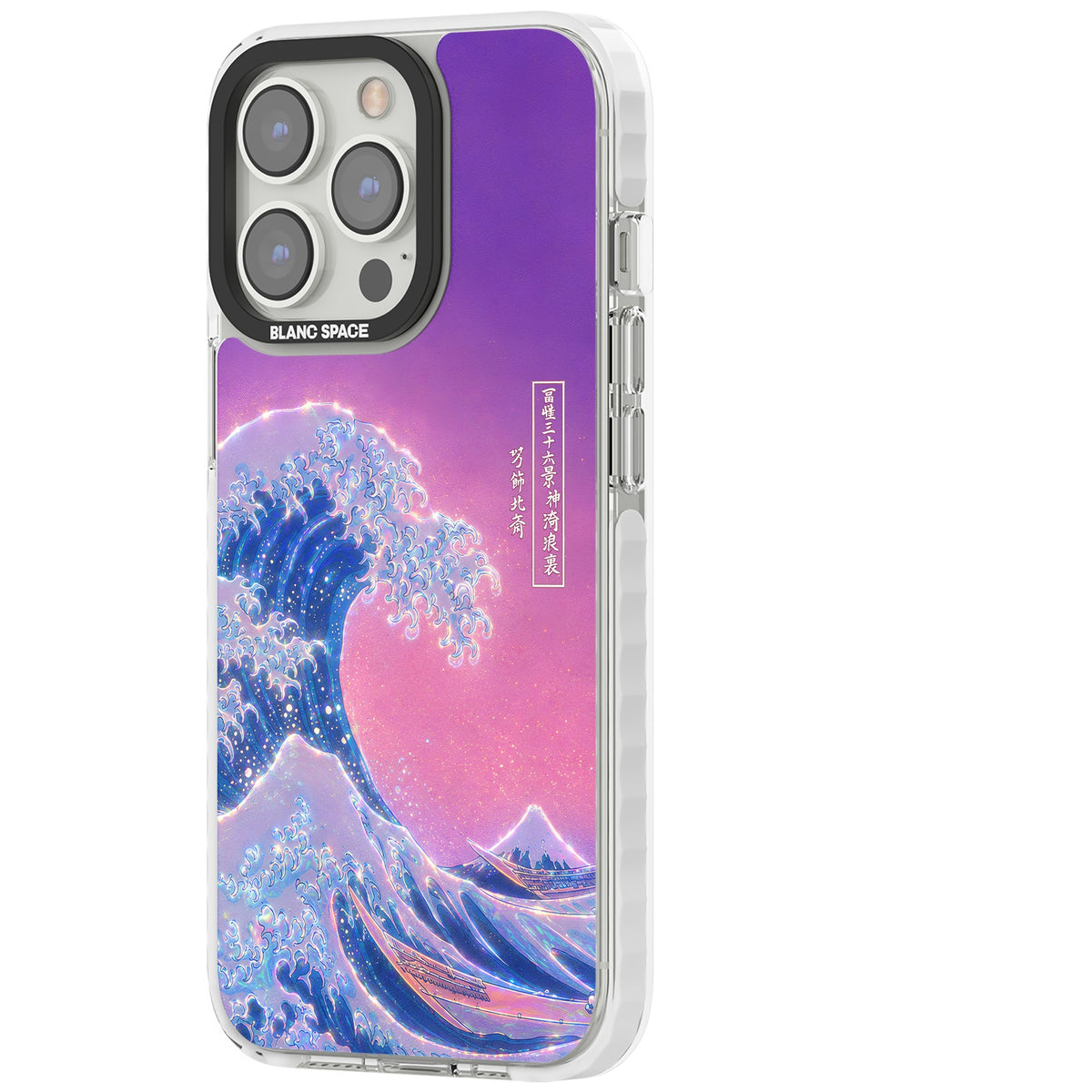 The Great Opal Wave iPhone 13 Pro / iPhone 13 Pro Max / iPhone 14 Pro / iPhone 14 Pro Max / iPhone 15 Pro / iPhone 15 Pro Max Impact Pro Clear Phone Case side