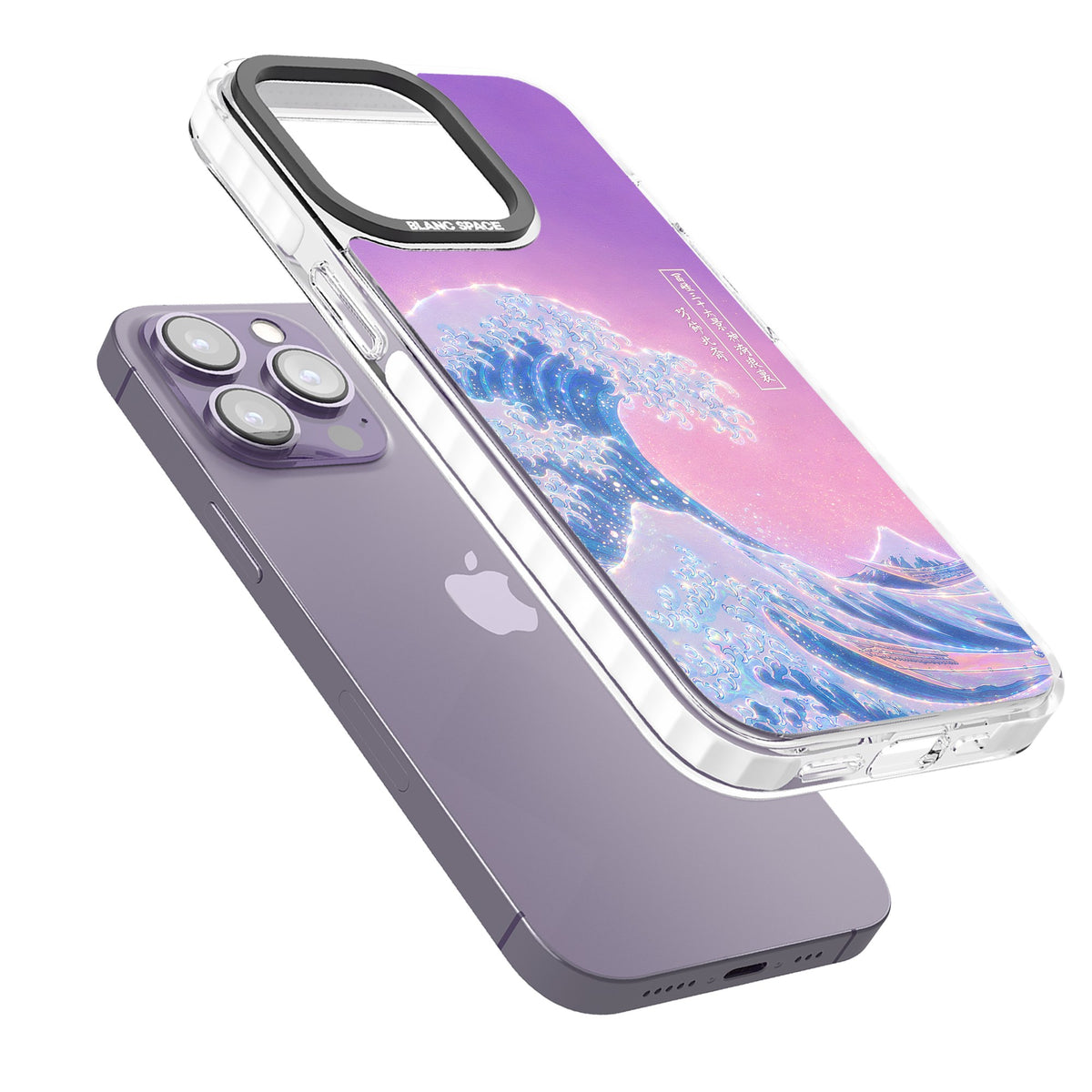 The Great Opal Wave iPhone 13 Pro / iPhone 13 Pro Max / iPhone 14 Pro / iPhone 14 Pro Max / iPhone 15 Pro / iPhone 15 Pro Max Impact Pro Clear Phone Case angled