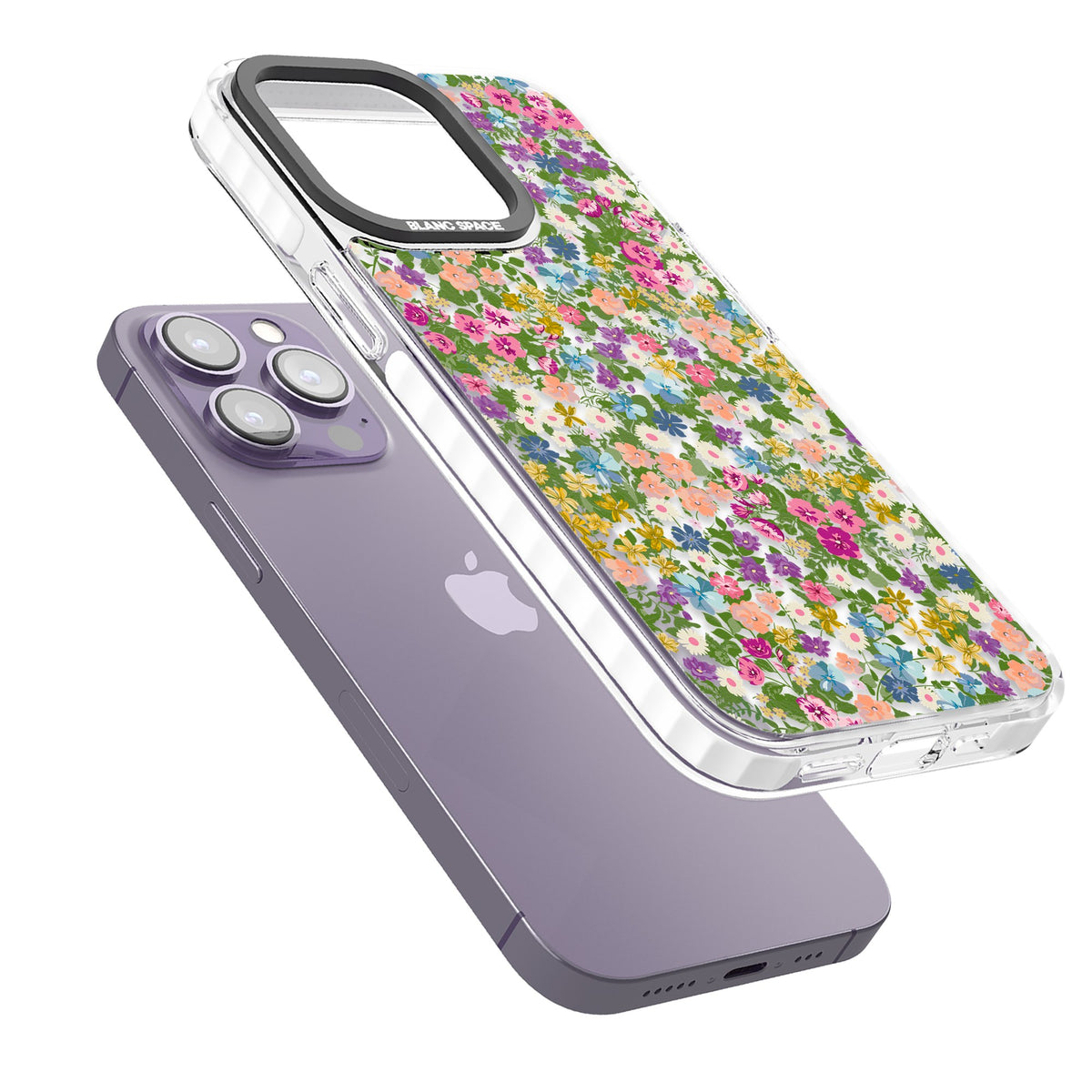 Tuscan Meadow iPhone 13 Pro / iPhone 13 Pro Max / iPhone 14 Pro / iPhone 14 Pro Max / iPhone 15 Pro / iPhone 15 Pro Max Impact Pro Clear Phone Case angled