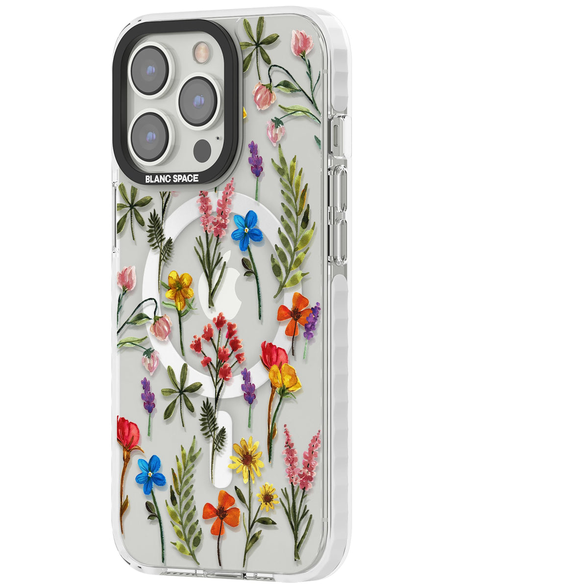 Spring Botanicals iPhone 13 Pro / iPhone 13 Pro Max / iPhone 14 Pro / iPhone 14 Pro Max / iPhone 15 Pro / iPhone 15 Pro Max Impact Pro Clear Phone Case side