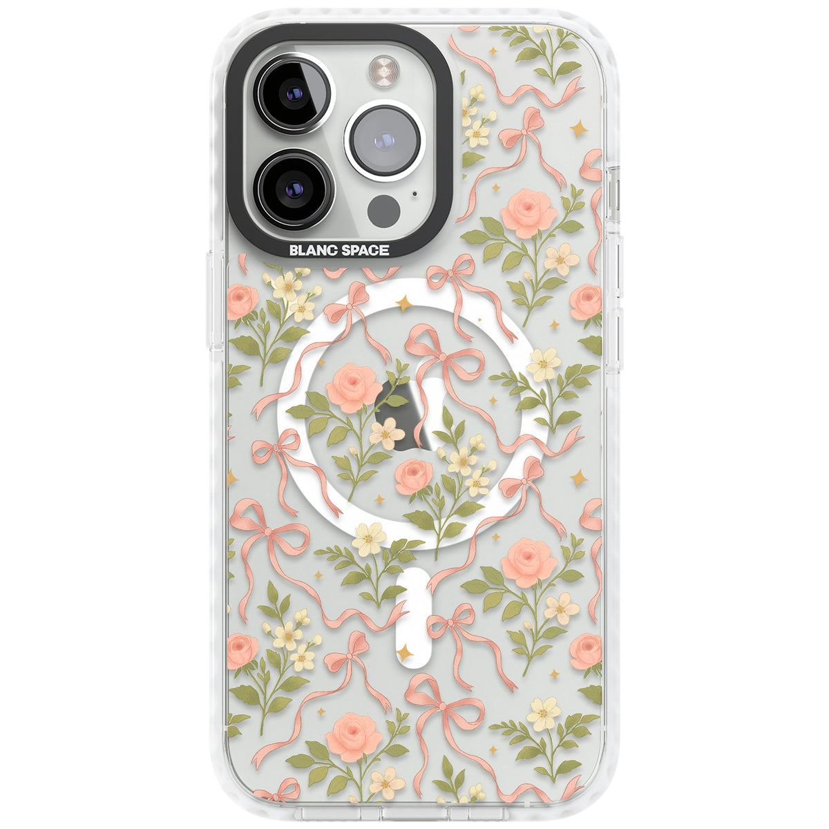 Ribbon Garden iPhone 13 Pro / iPhone 13 Pro Max / iPhone 14 Pro / iPhone 14 Pro Max / iPhone 15 Pro / iPhone 15 Pro Max Impact Pro Clear Phone Case front