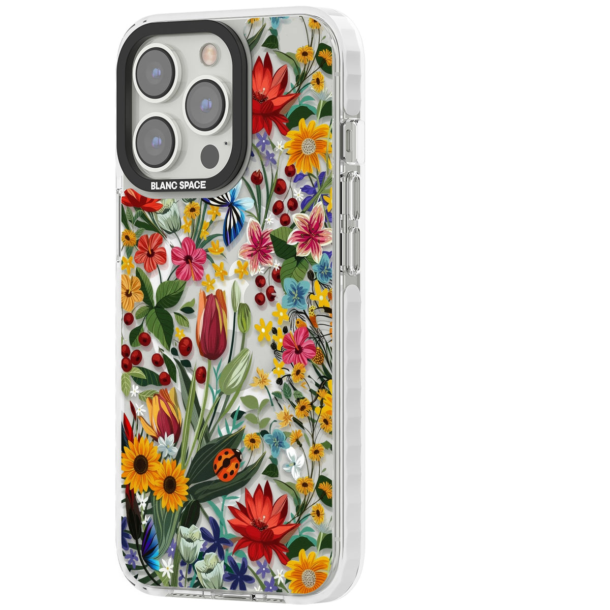 Botanical Bloom iPhone 13 Pro / iPhone 13 Pro Max / iPhone 14 Pro / iPhone 14 Pro Max / iPhone 15 Pro / iPhone 15 Pro Max Impact Pro Clear Phone Case side