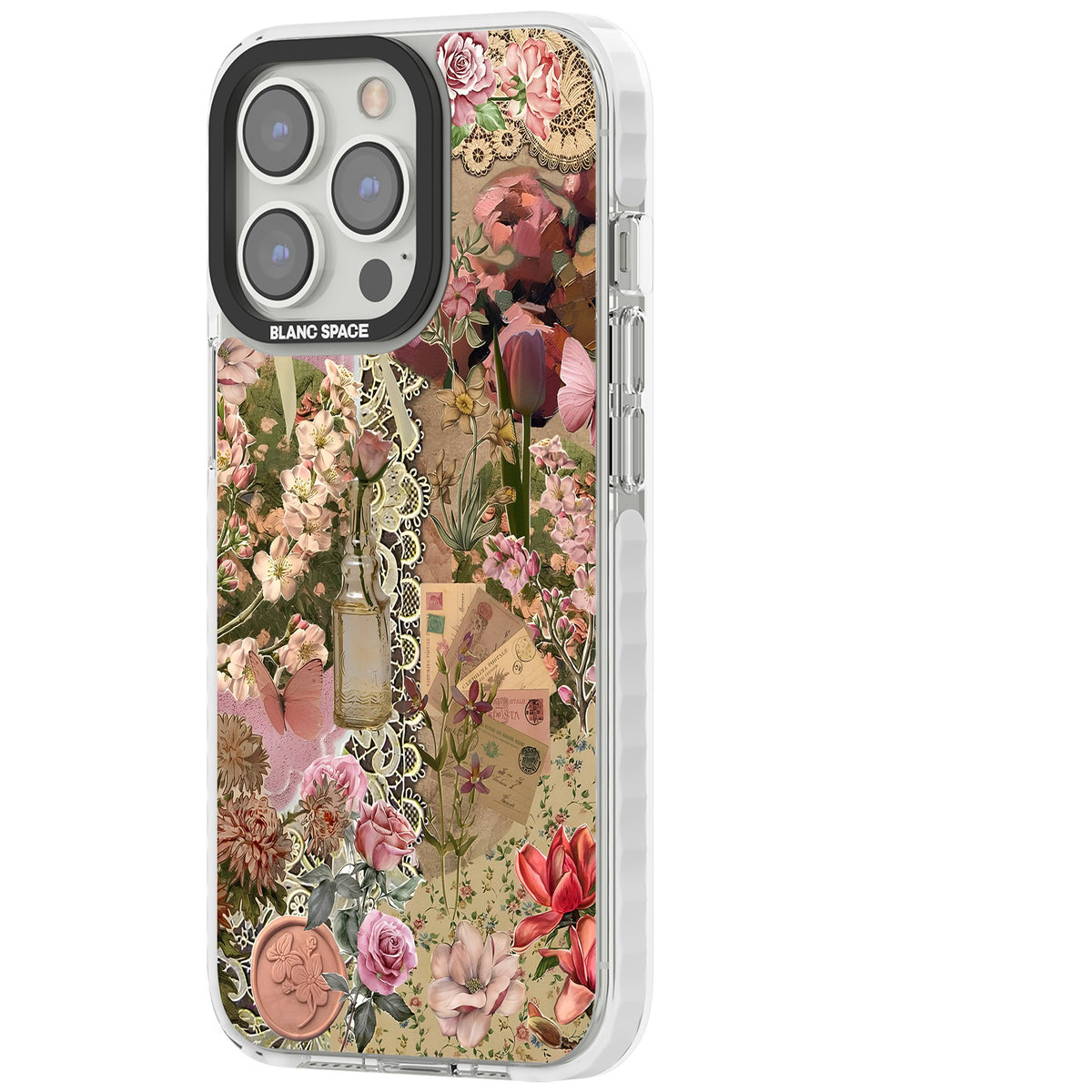 Rose Memoir iPhone 13 Pro / iPhone 13 Pro Max / iPhone 14 Pro / iPhone 14 Pro Max / iPhone 15 Pro / iPhone 15 Pro Max Impact Pro Clear Phone Case side