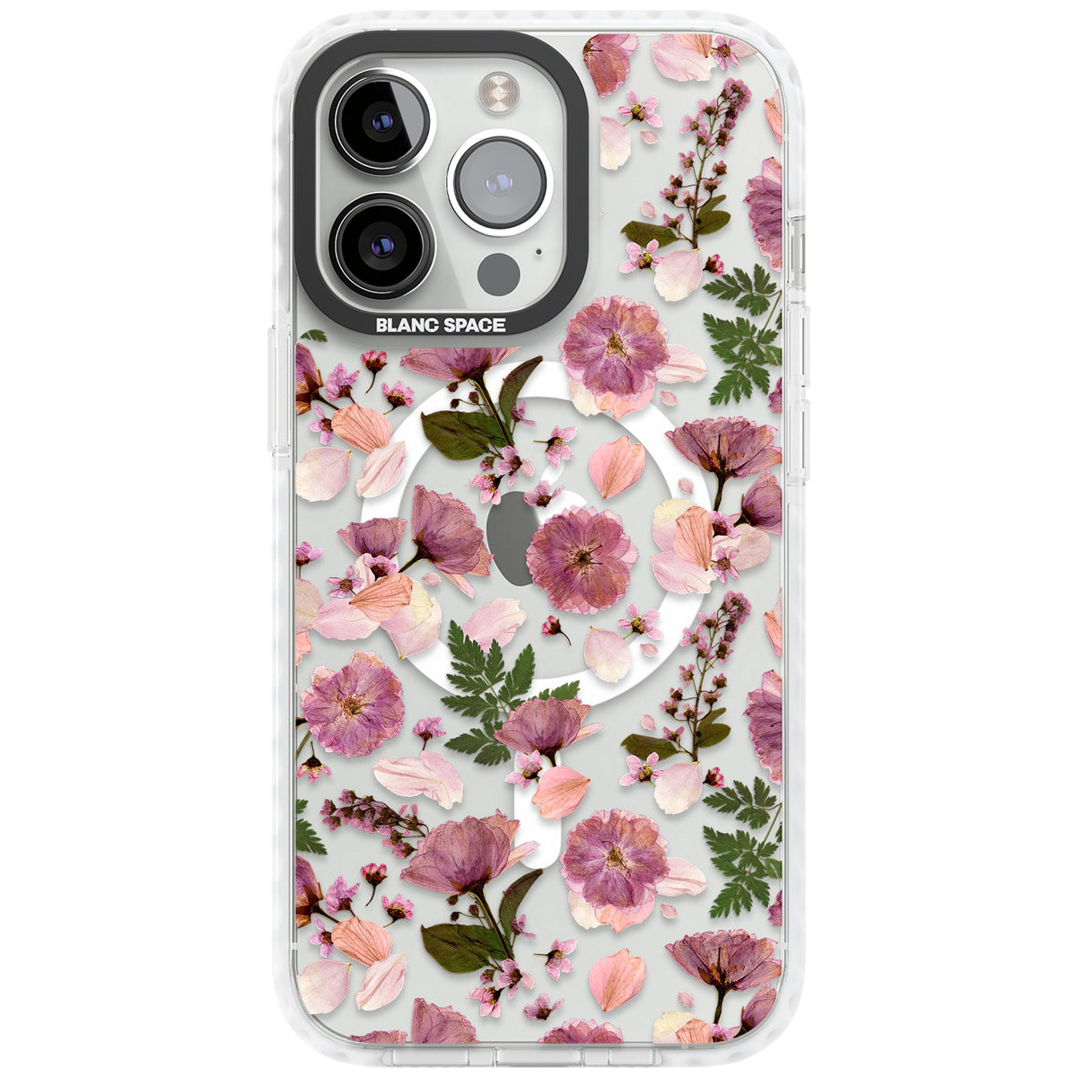 Botanical Blush iPhone 13 Pro / iPhone 13 Pro Max / iPhone 14 Pro / iPhone 14 Pro Max / iPhone 15 Pro / iPhone 15 Pro Max Impact Pro Clear Phone Case front