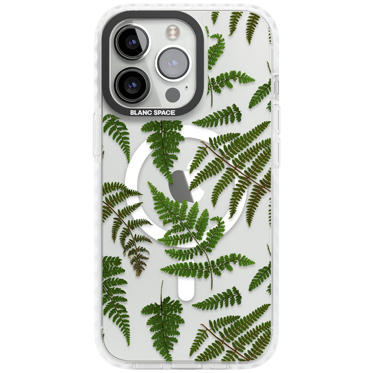 Leafy Ferns iPhone 13 Pro / iPhone 13 Pro Max / iPhone 14 Pro / iPhone 14 Pro Max / iPhone 15 Pro / iPhone 15 Pro Max Impact Pro Clear Phone Case front