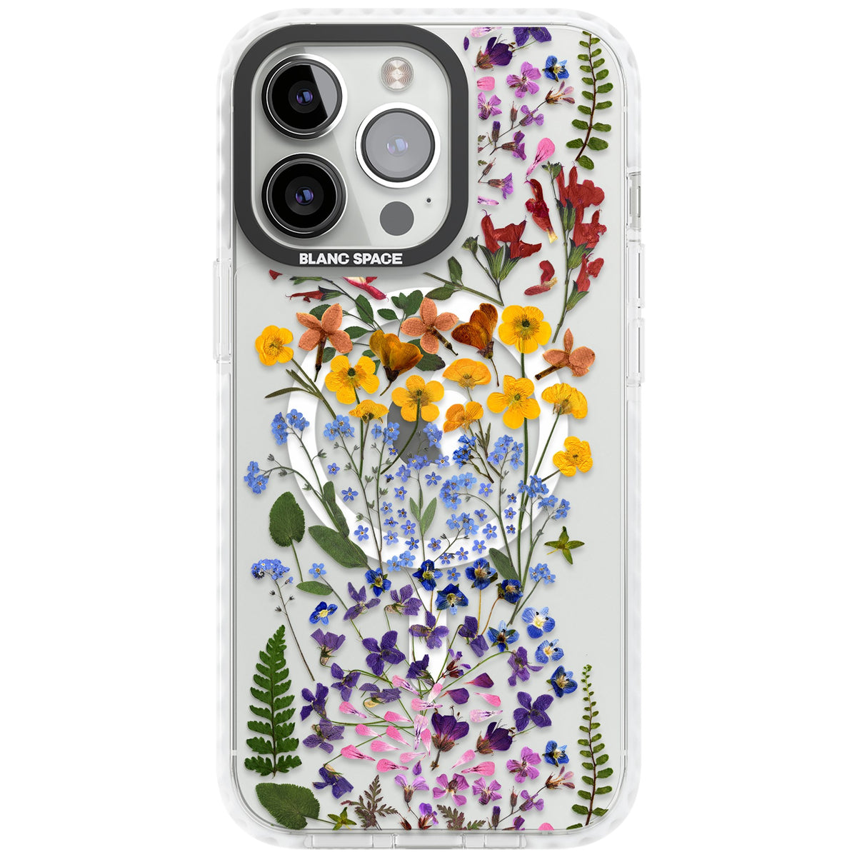 Wildflower Stripe iPhone 13 Pro / iPhone 13 Pro Max / iPhone 14 Pro / iPhone 14 Pro Max / iPhone 15 Pro / iPhone 15 Pro Max Impact Pro Clear Phone Case front