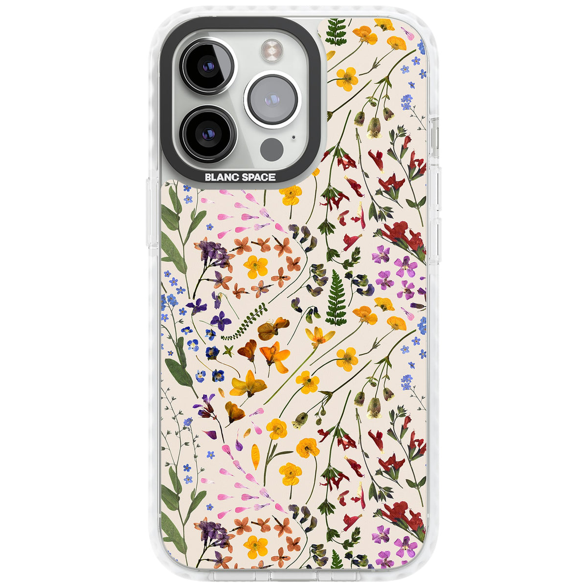Wildflower Cream iPhone 13 Pro / iPhone 13 Pro Max / iPhone 14 Pro / iPhone 14 Pro Max / iPhone 15 Pro / iPhone 15 Pro Max Impact Pro Clear Phone Case front