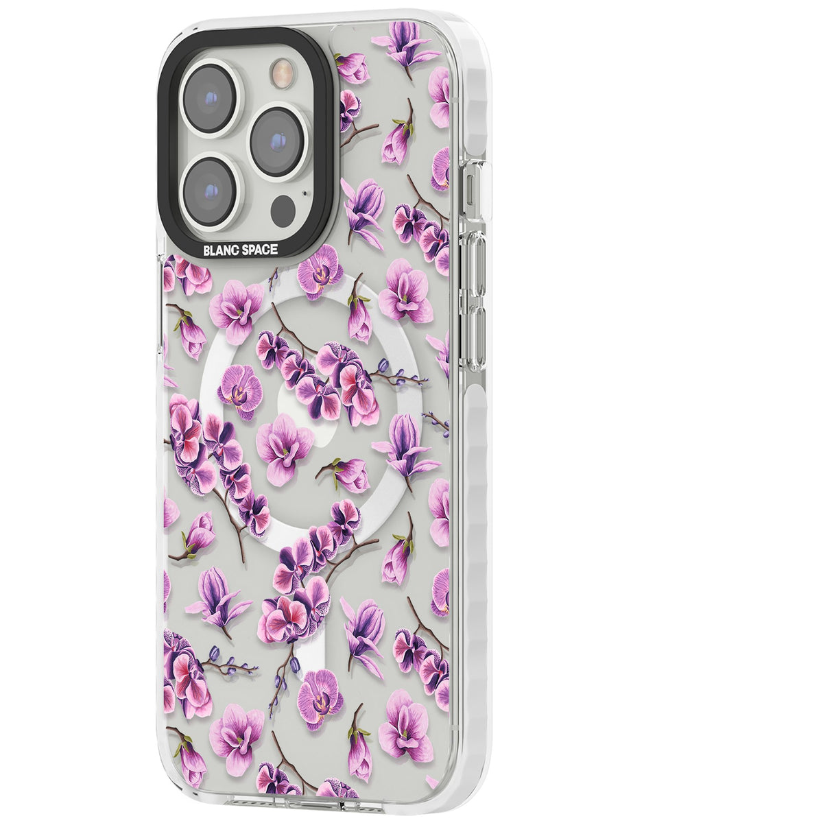 Soft Bloom iPhone 13 Pro / iPhone 13 Pro Max / iPhone 14 Pro / iPhone 14 Pro Max / iPhone 15 Pro / iPhone 15 Pro Max Impact Pro Clear Phone Case side