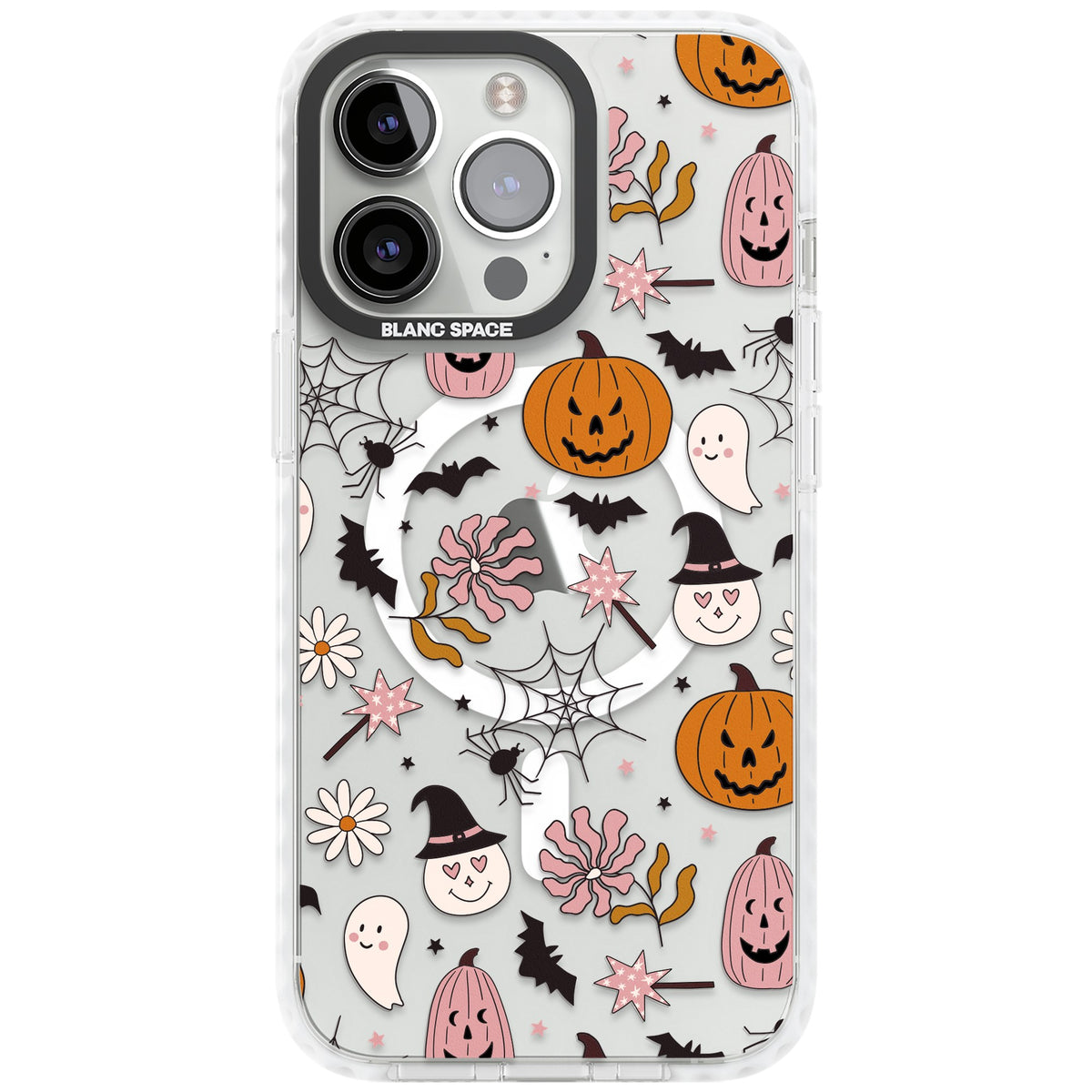 Spooky Mix iPhone 13 Pro / iPhone 13 Pro Max / iPhone 14 Pro / iPhone 14 Pro Max / iPhone 15 Pro / iPhone 15 Pro Max Impact Pro Clear Phone Case front