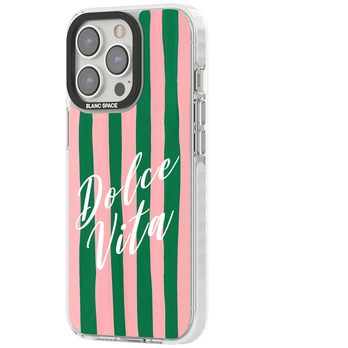 Dolce Vita iPhone 13 Pro / iPhone 13 Pro Max / iPhone 14 Pro / iPhone 14 Pro Max / iPhone 15 Pro / iPhone 15 Pro Max Impact Pro Clear Phone Case side
