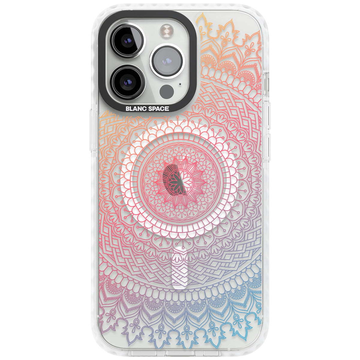 Pastel Mandala iPhone 13 Pro / iPhone 13 Pro Max / iPhone 14 Pro / iPhone 14 Pro Max / iPhone 15 Pro / iPhone 15 Pro Max Impact Pro Clear Phone Case front