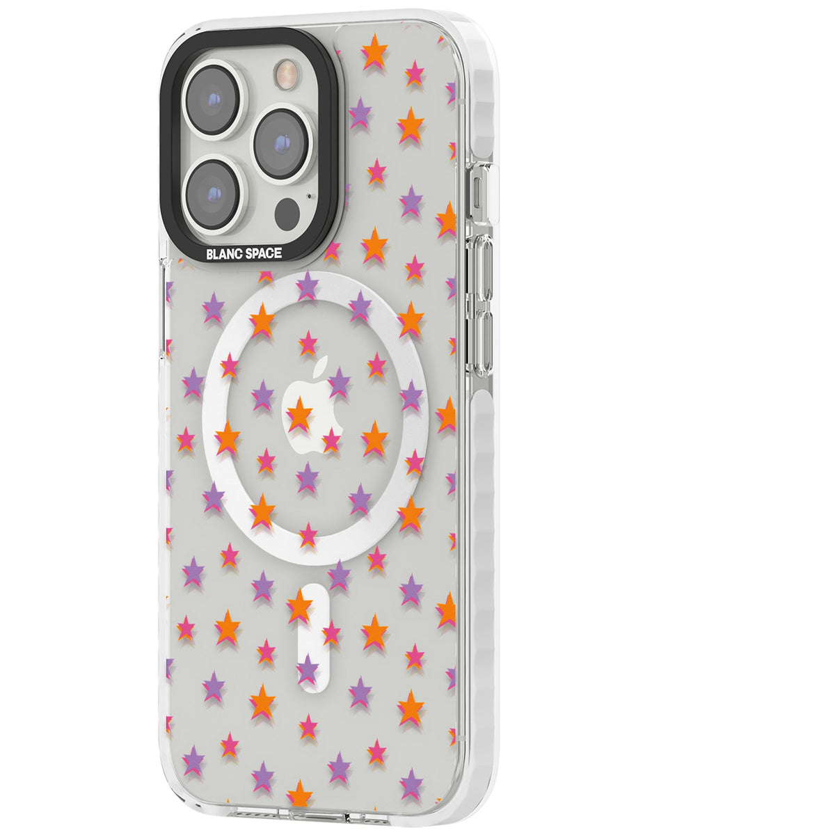 Spangling Stars iPhone 13 Pro / iPhone 13 Pro Max / iPhone 14 Pro / iPhone 14 Pro Max / iPhone 15 Pro / iPhone 15 Pro Max Impact Pro Clear Phone Case side