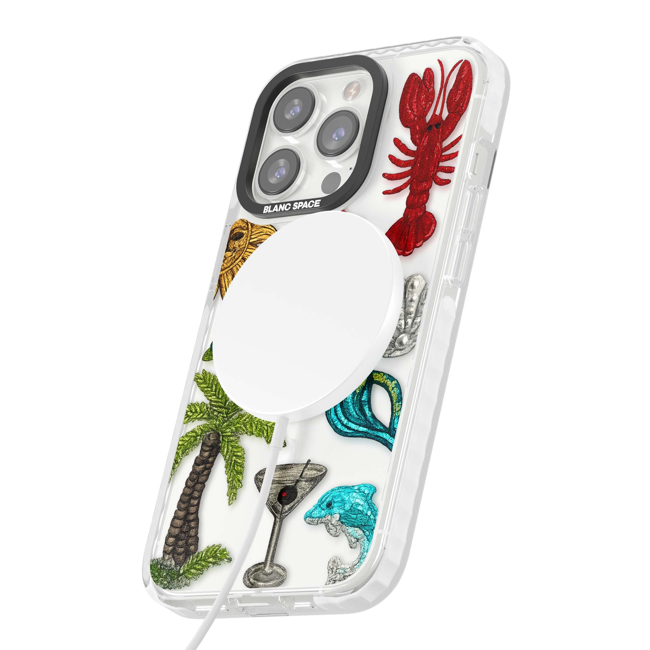 Painted Coastal Pattern coastal iPhone case | Impact Magsafe case for iPhone 13 Pro, iPhone 14 Pro, iPhone 15 Pro