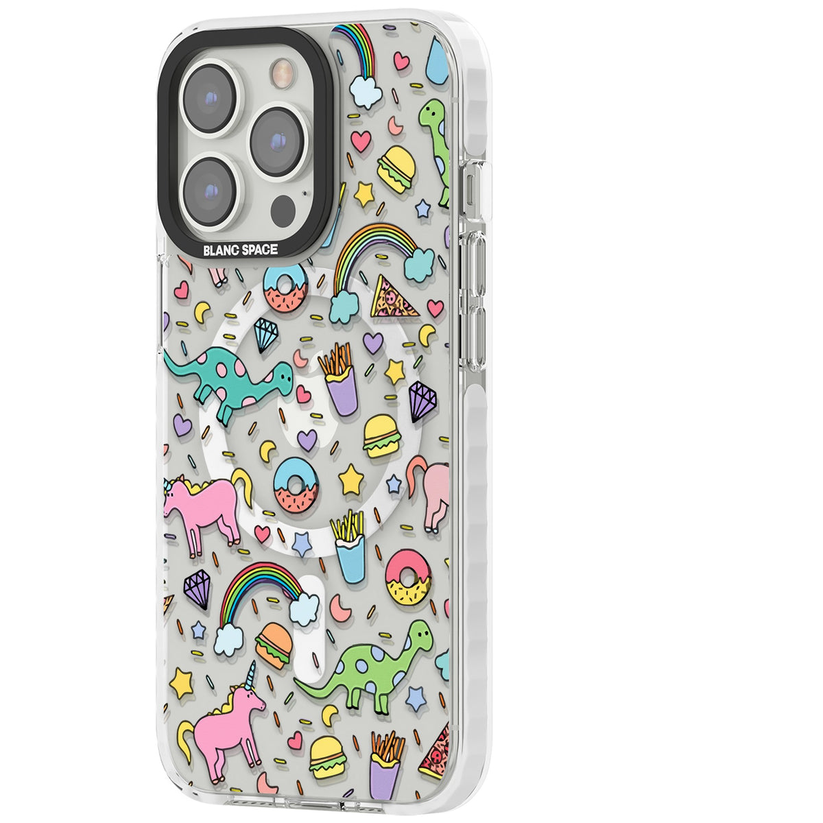 Bubblegum Fantasy iPhone 13 Pro / iPhone 13 Pro Max / iPhone 14 Pro / iPhone 14 Pro Max / iPhone 15 Pro / iPhone 15 Pro Max Impact Pro Clear Phone Case side